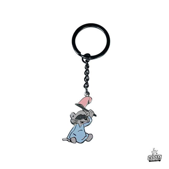 Keychain – Pink Flag Raccoon from Robin Hood – Disney Fantasy