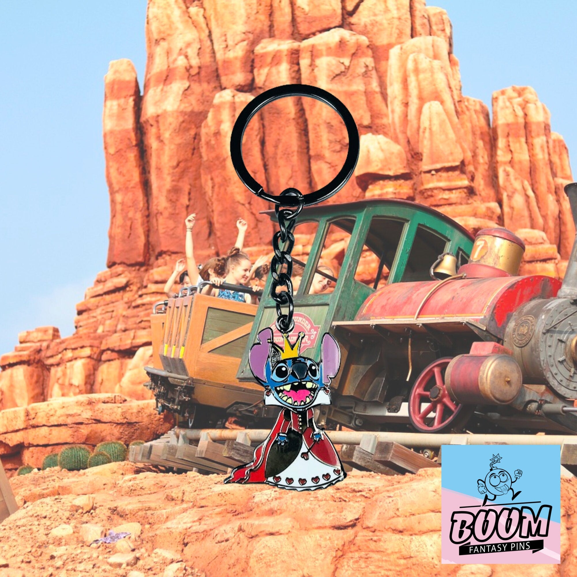 Llavero – Experimento 626 Stitch como Reina de Corazones de Lilo &amp; Stitch – Disney Fantasy