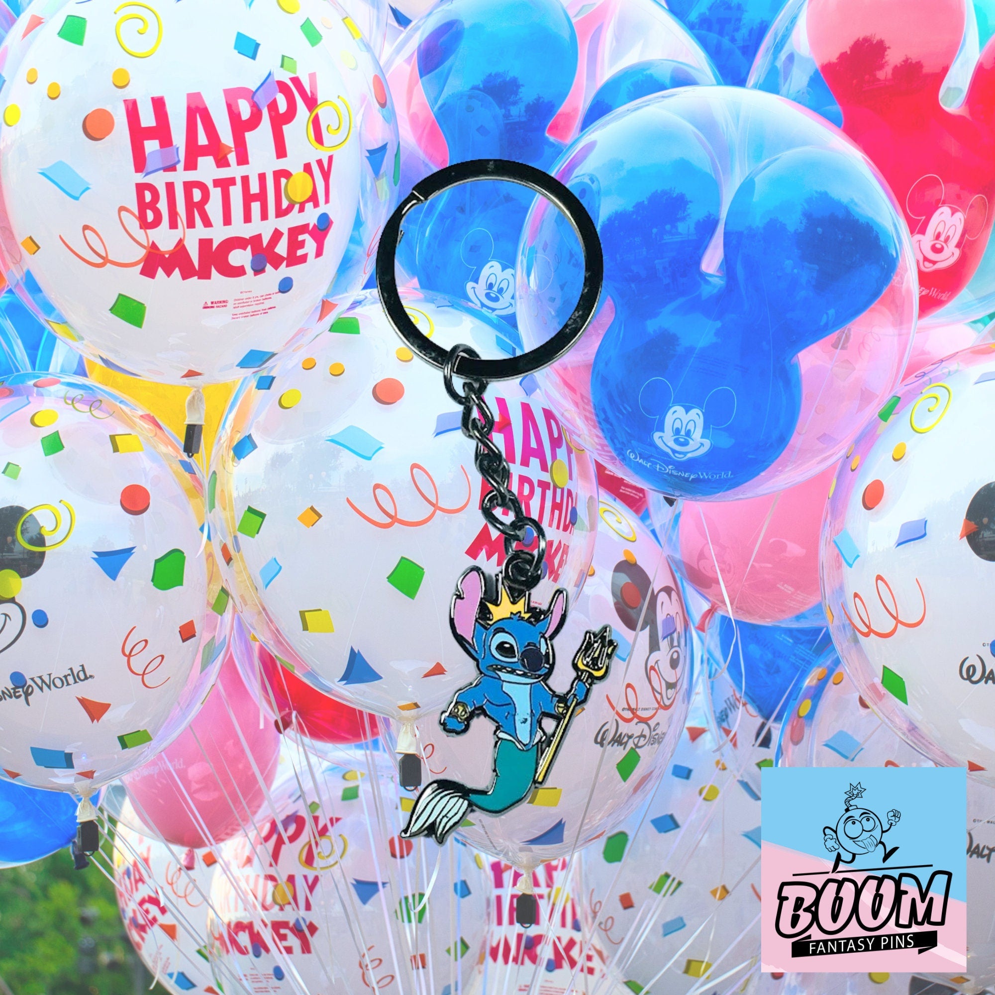 Llavero – Stitch como el Rey Tritón de Lilo &amp; Stitch – Disney Fantasy