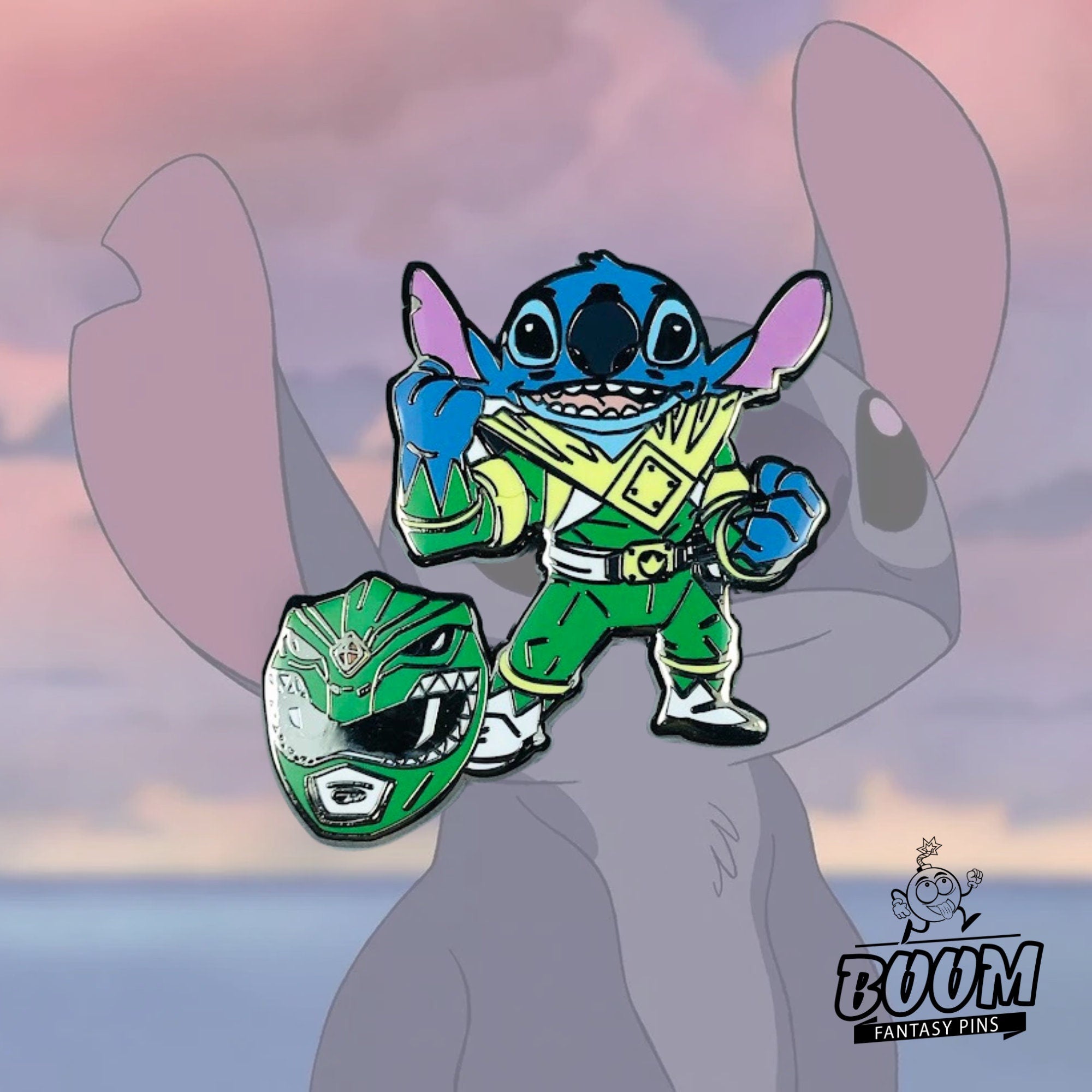 Pin - Stitch como el Ranger Verde de Lilo y Stitch - Disney Fantasy