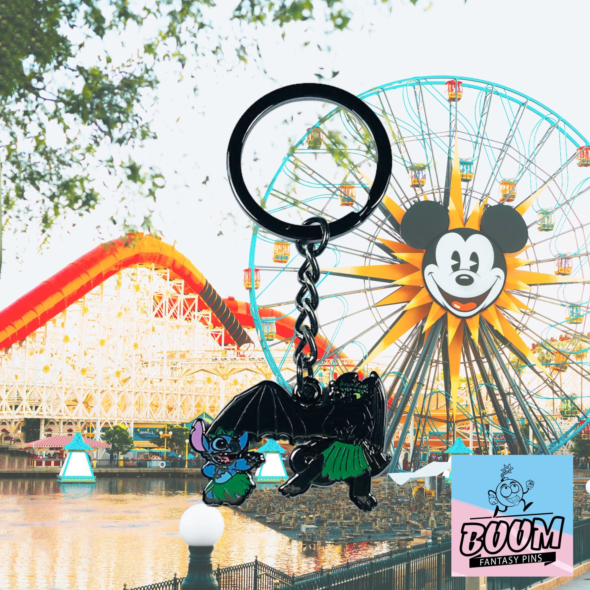 Llavero – Experimento 626 Stitch de Lilo &amp; Stitch y Desdentao de Cómo entrenar a tu dragón – Disney Fantasy