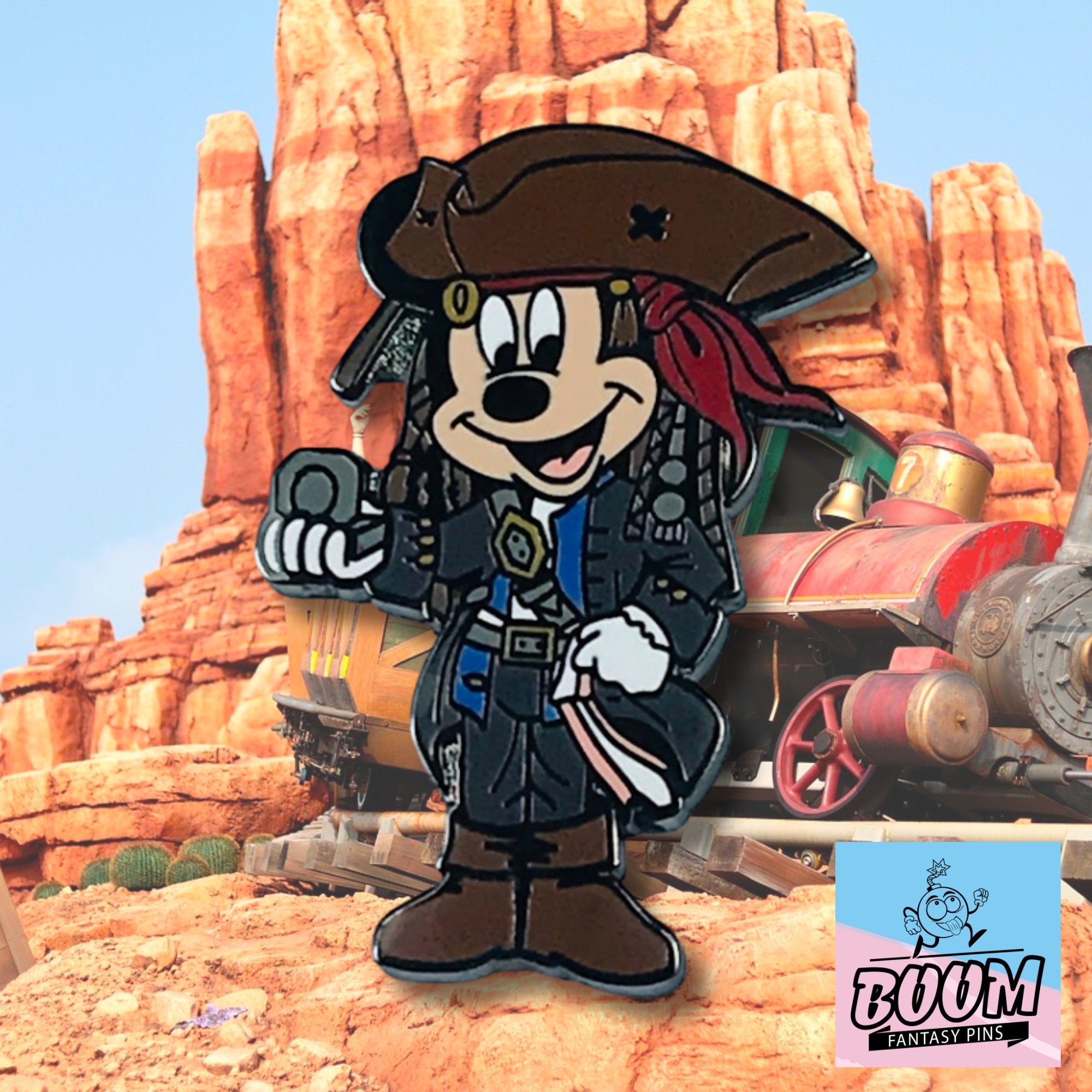 Pin – Mickey Mouse como Jack Sparrow de Piratas del Caribe – Disney Fantasy