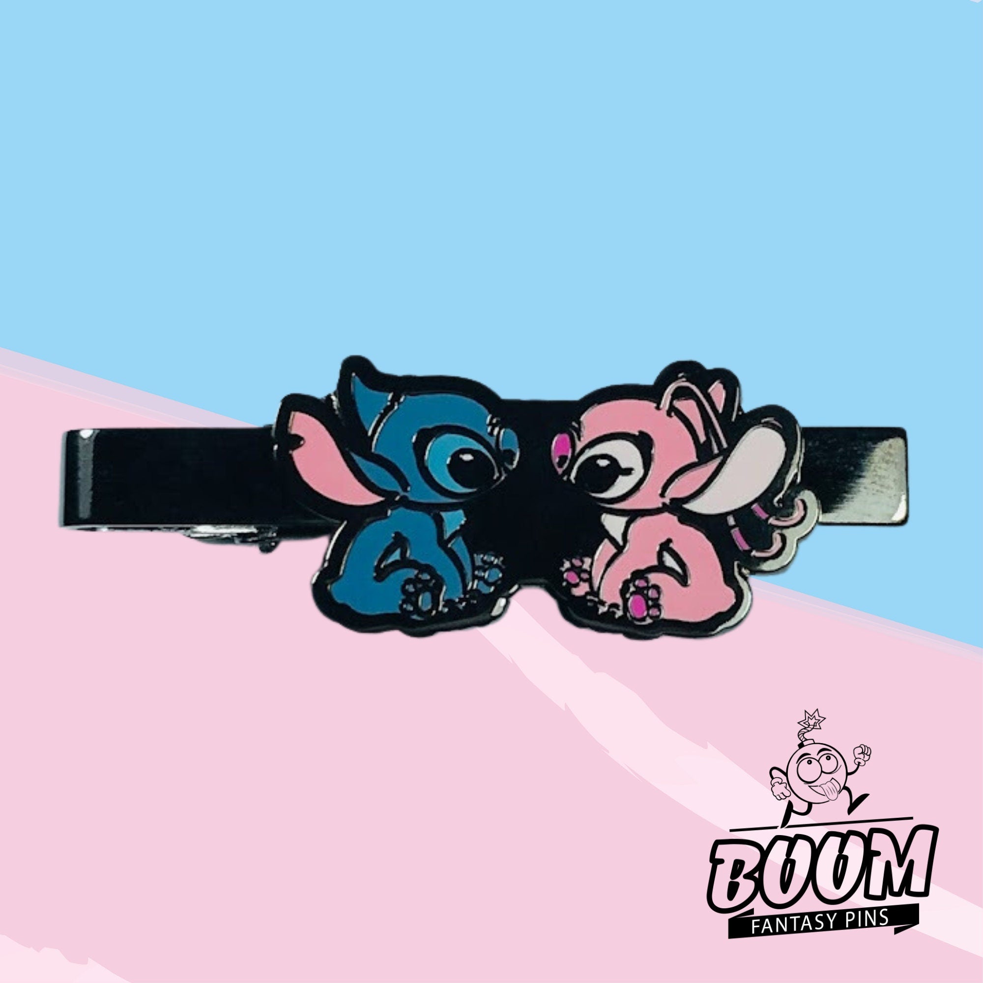 Tie Clip – Stitch and Angel from Lilo and Stitch – Disney Fantasy