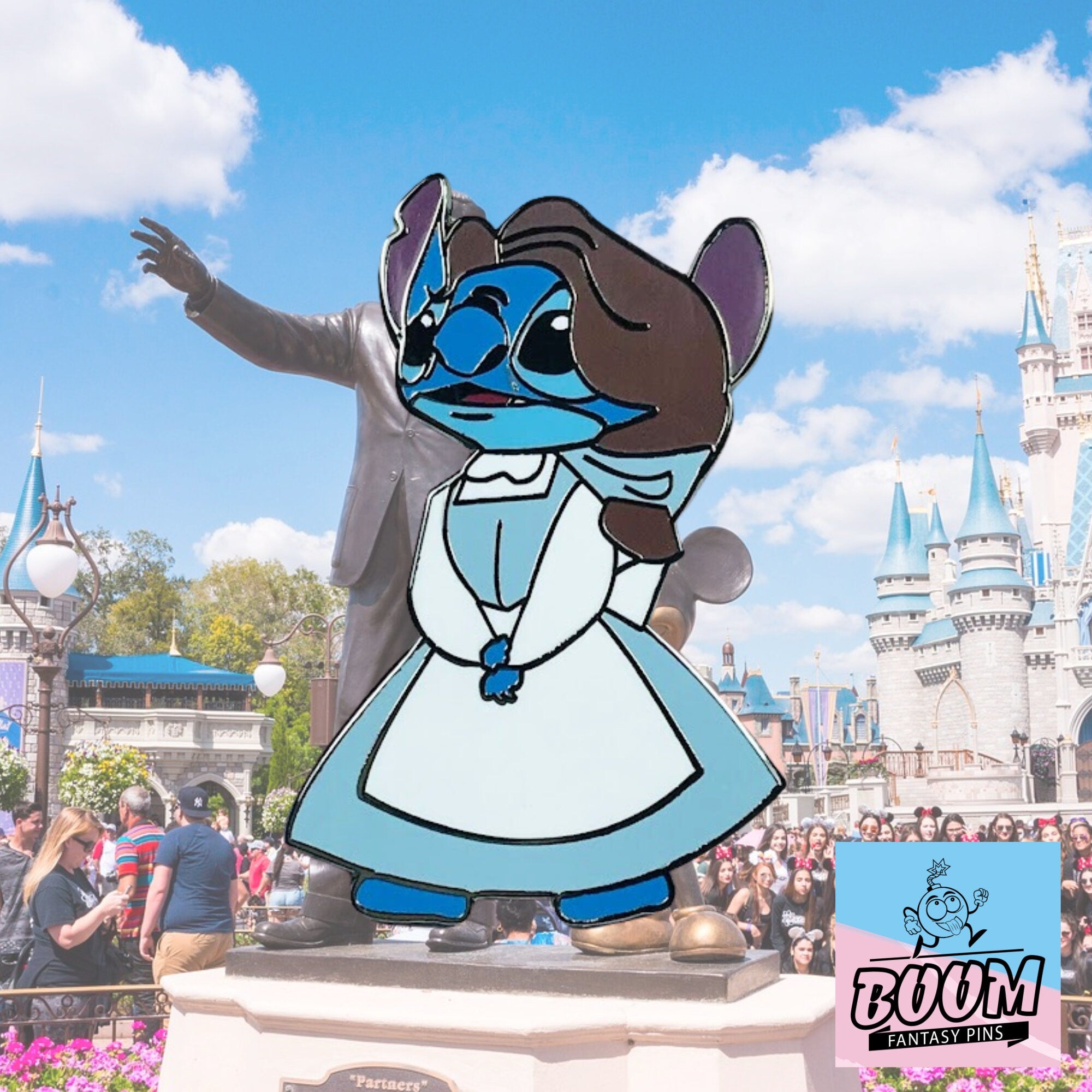 Pin – Stitch como la Princesa Bella de Lilo y Stitch – Disney Fantasy