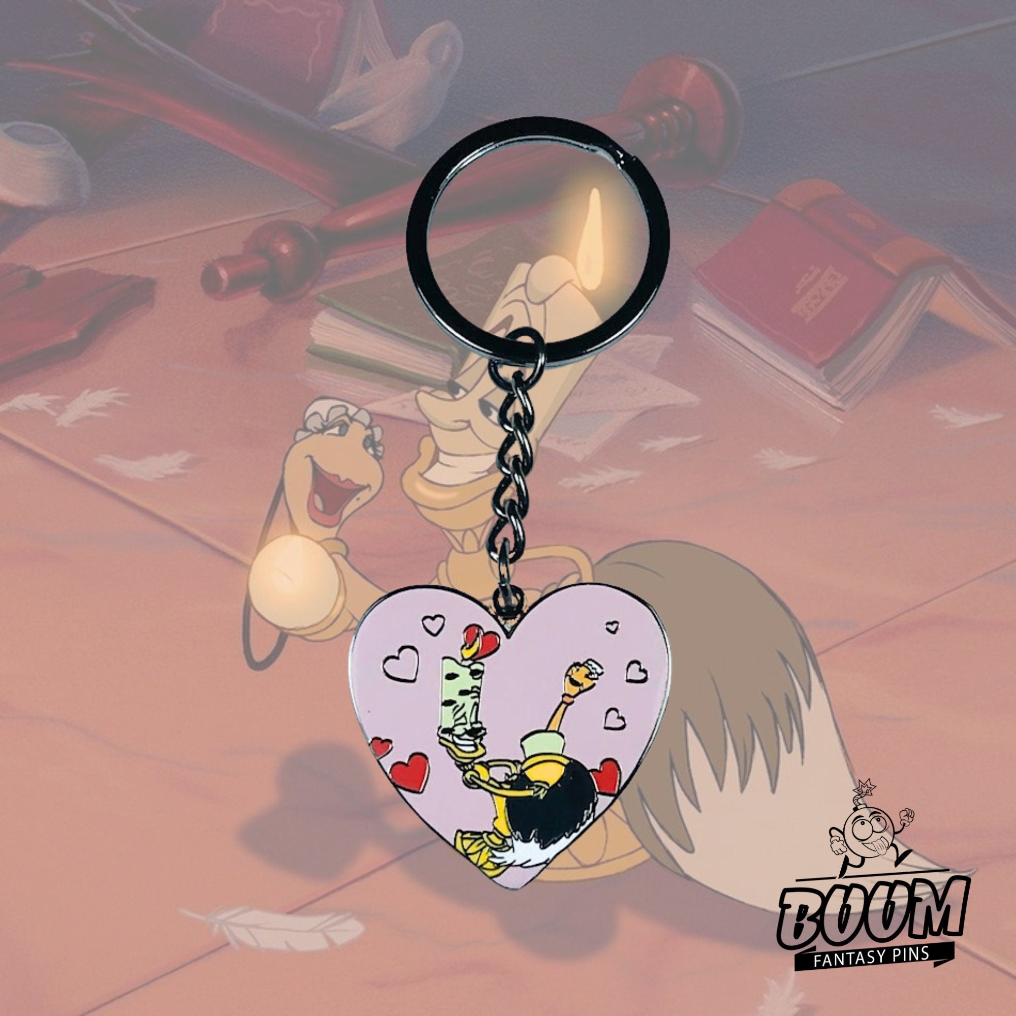 Porte-clés – Lumière et Babette de La Belle et la Bête – Disney Fantasy