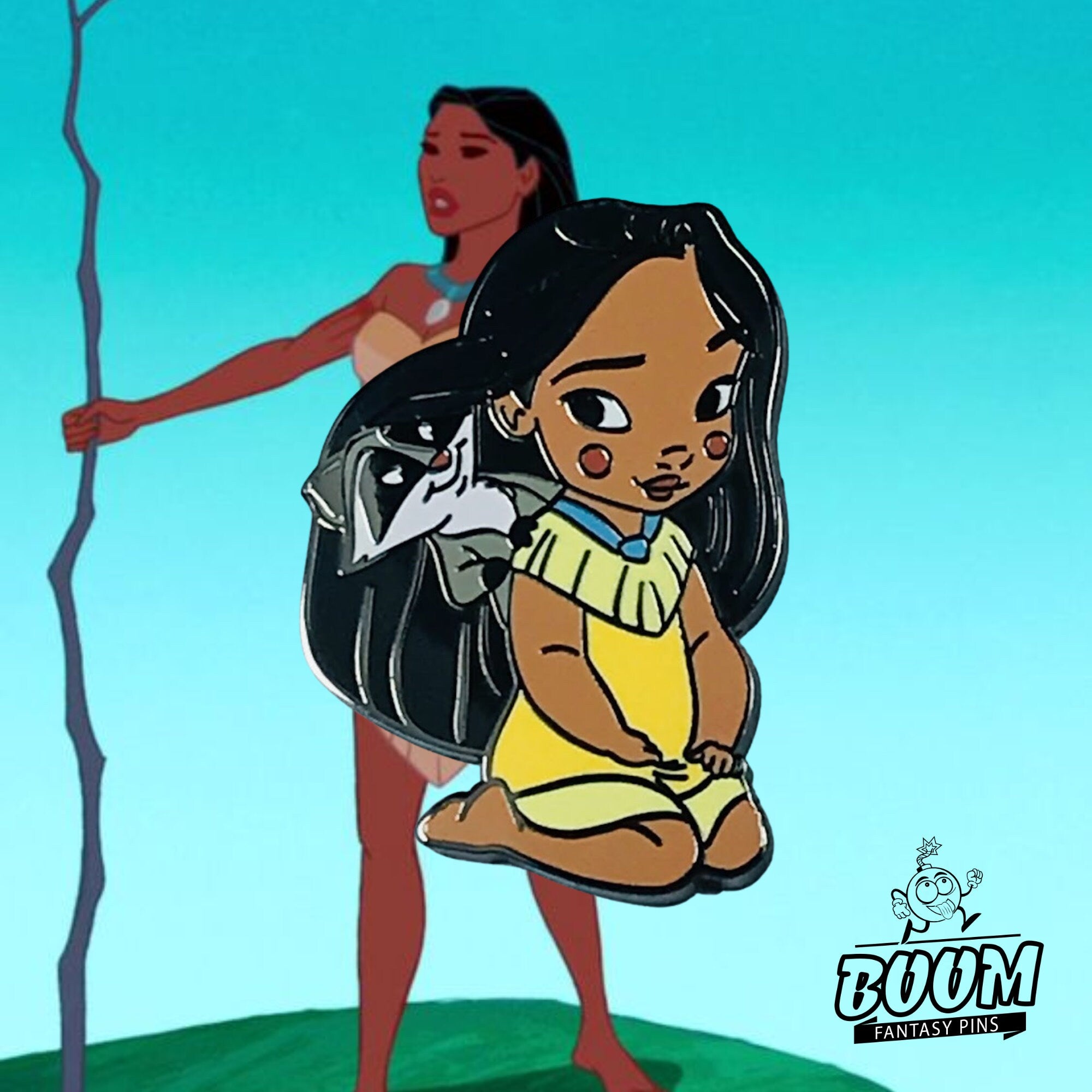 Pin – Bebé Pocahontas y Meeko de Pocahontas – Disney Fantasy