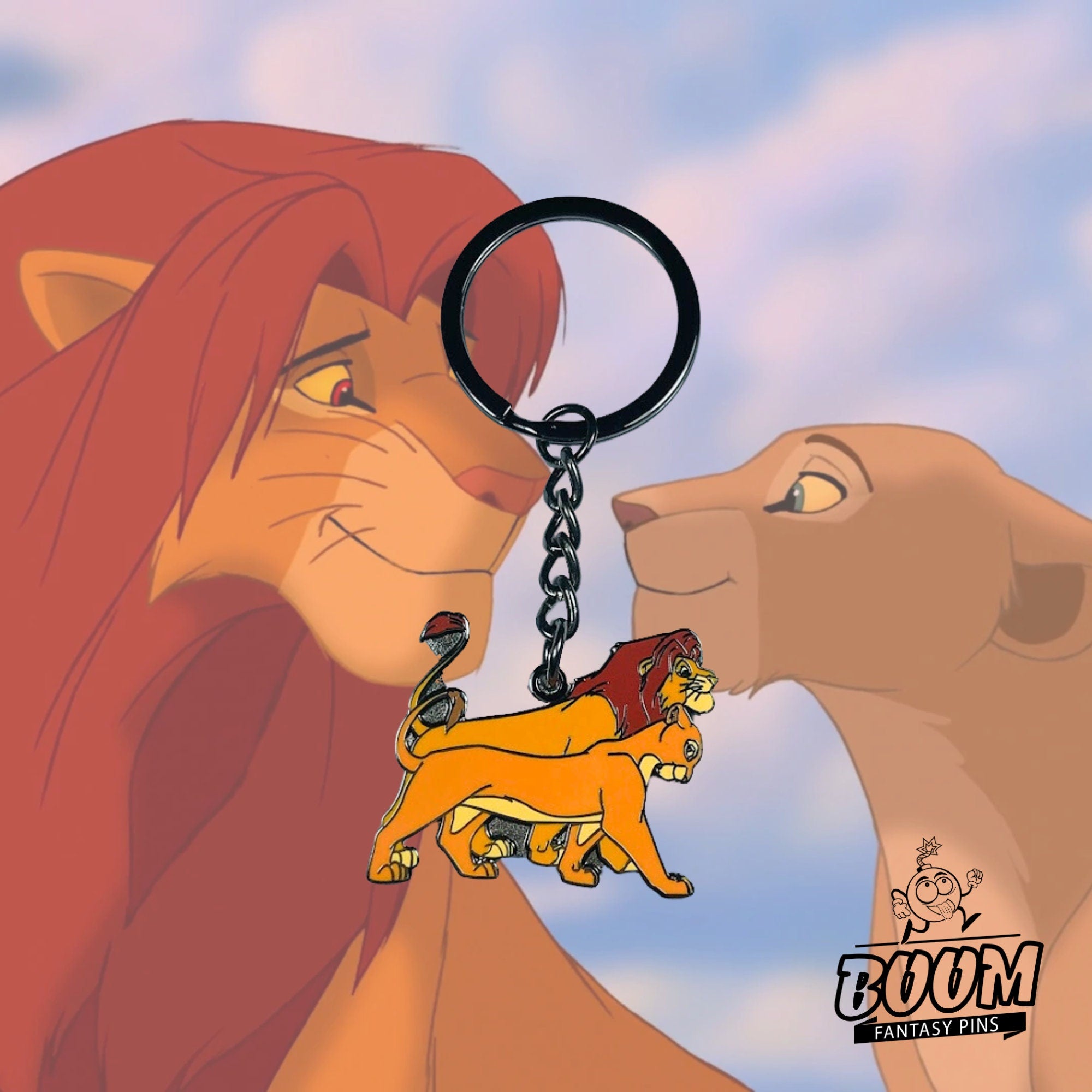 Porte-clés – Simba et Nala du Roi Lion – Disney Fantasy