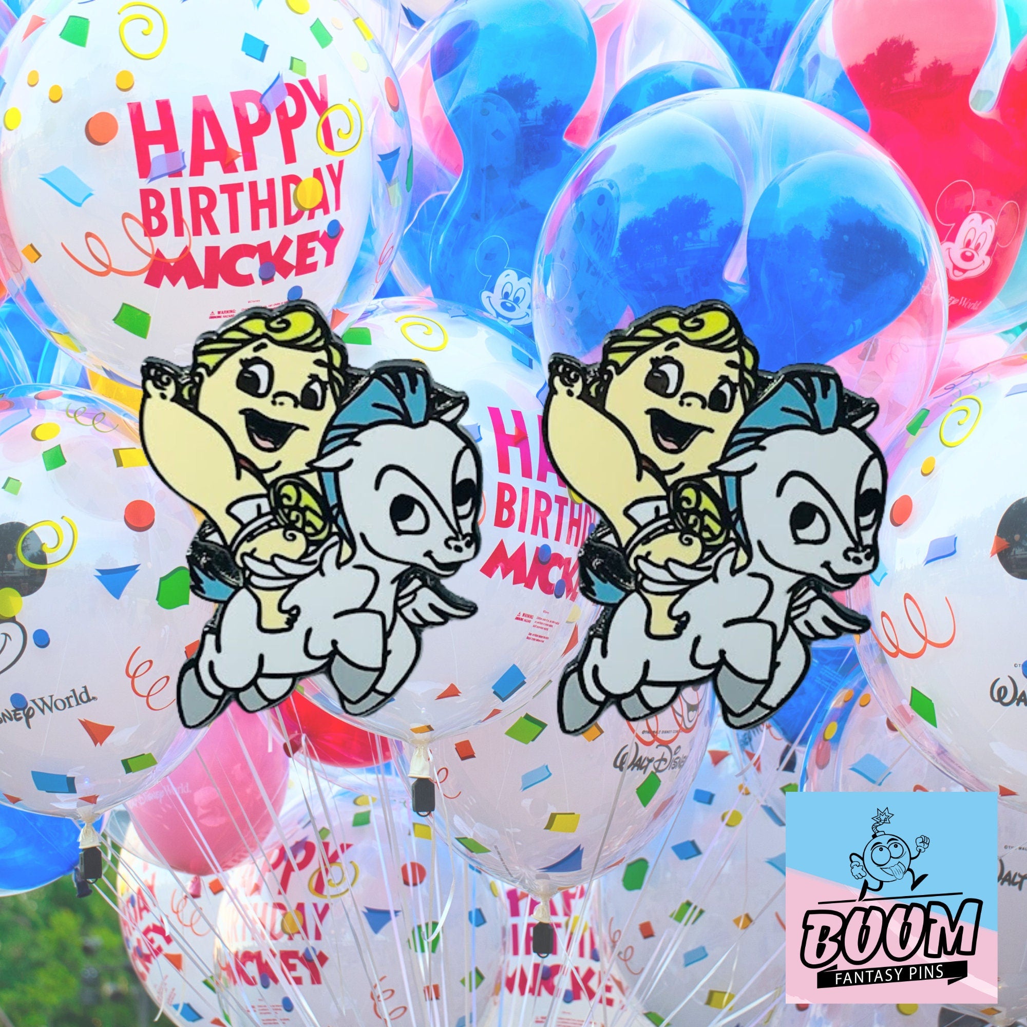 Boutons de manchette – Zeus chevauchant Pégase d'Hercule – Disney Fantasy