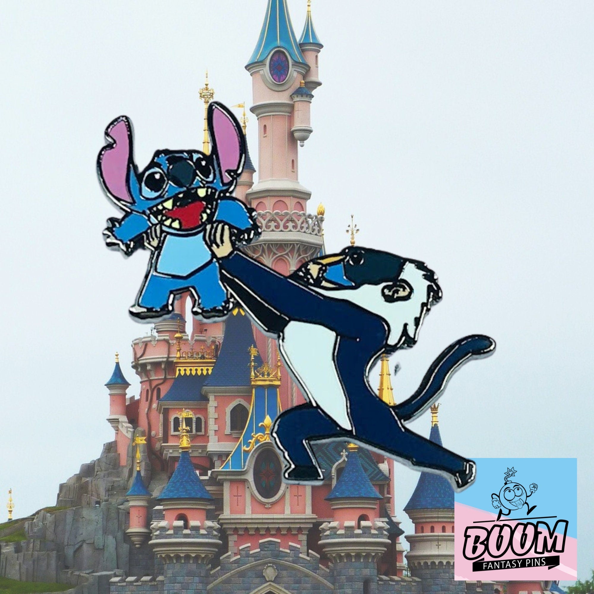 Pin's – Stitch de Lilo &amp; Stitch et Rafiki du Roi Lion – Disney Fantasy