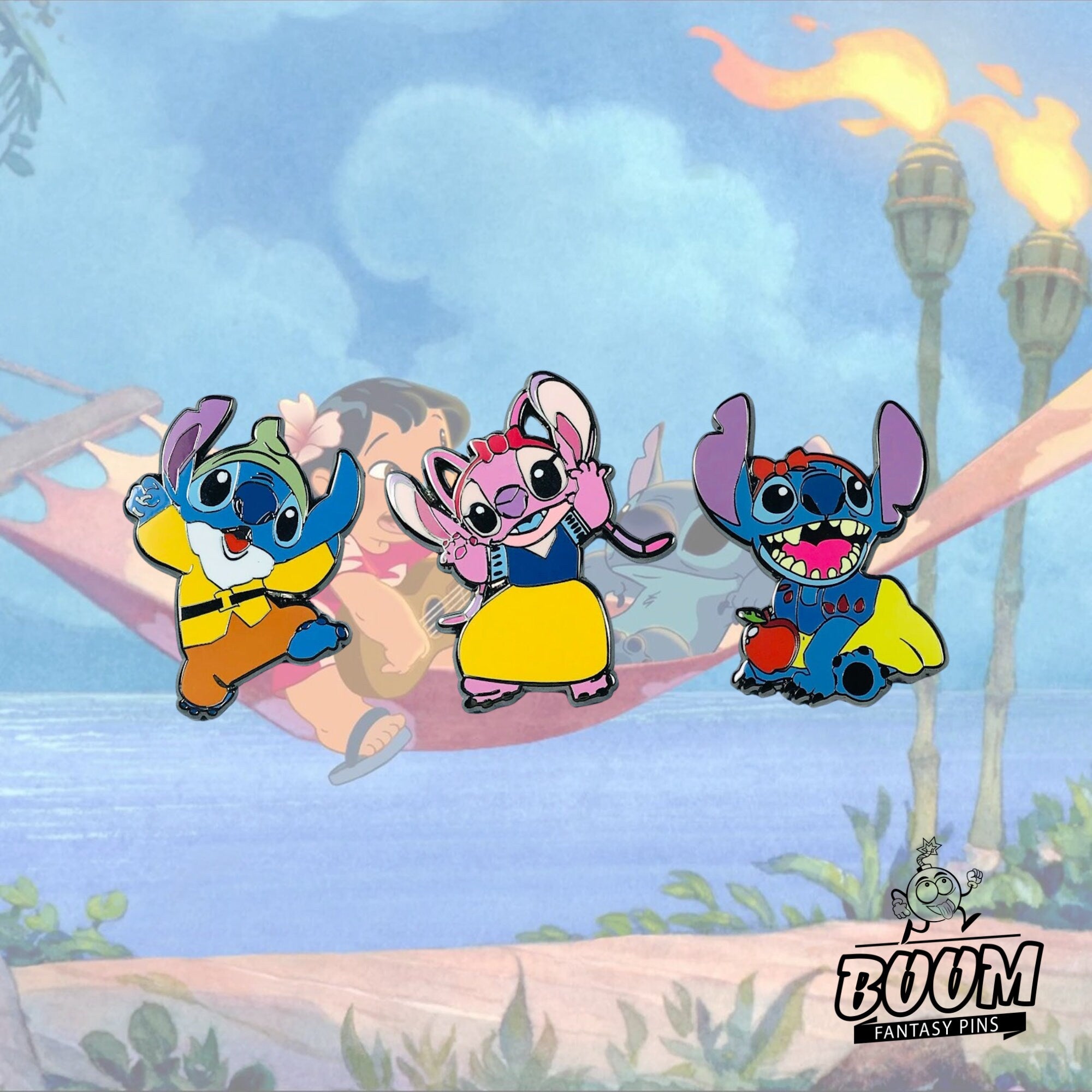 Pin – Stitch y Ángel de Lilo &amp; Stitch – Disney Fantasy