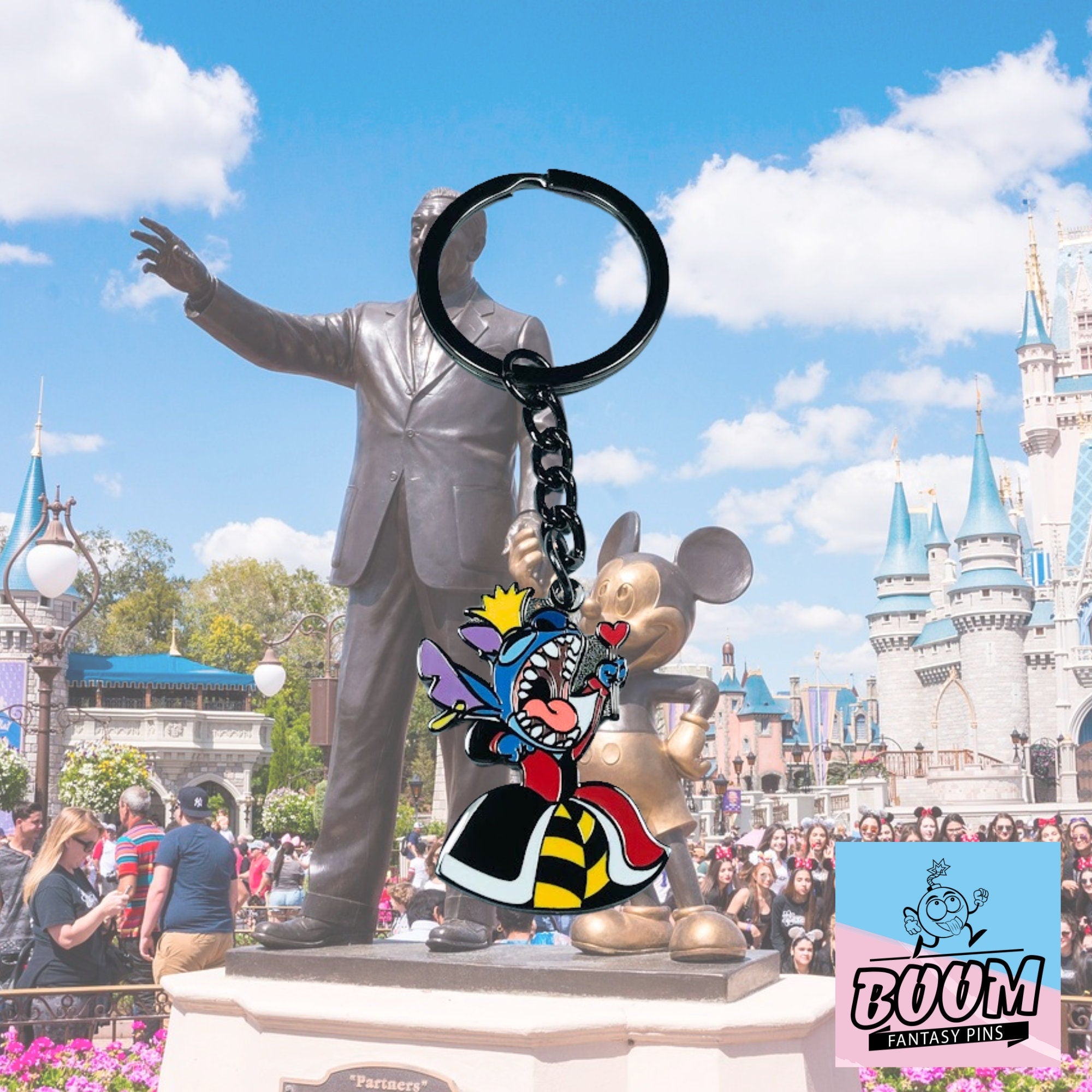 Porte-clés – Expérience 626 Stitch en Reine Rouge de Lilo &amp; Stitch – Disney Fantasy