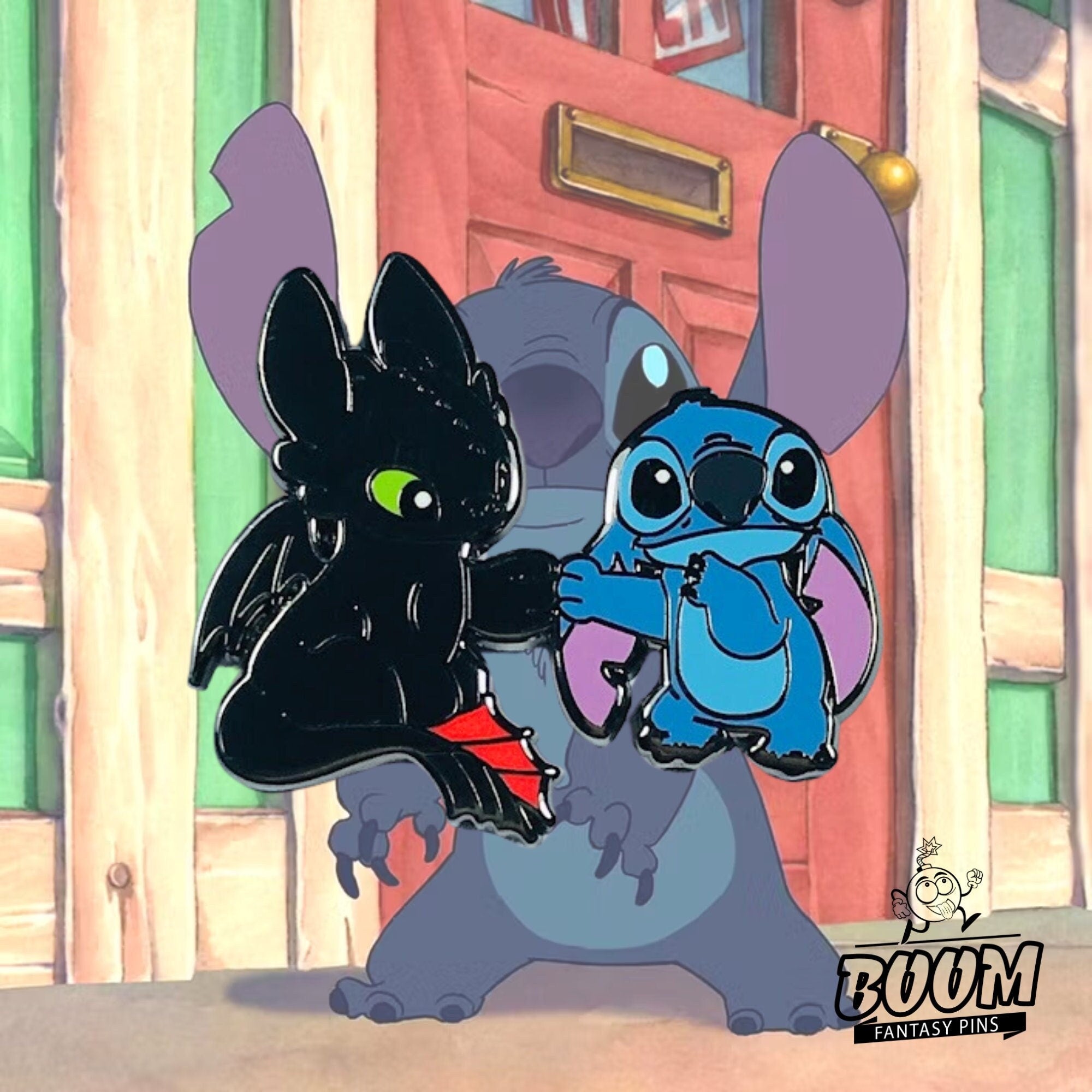 Épingle – Expérience 626 : Stitch de Lilo &amp; Stitch et Krokmou de Dragons – Disney Fantasy