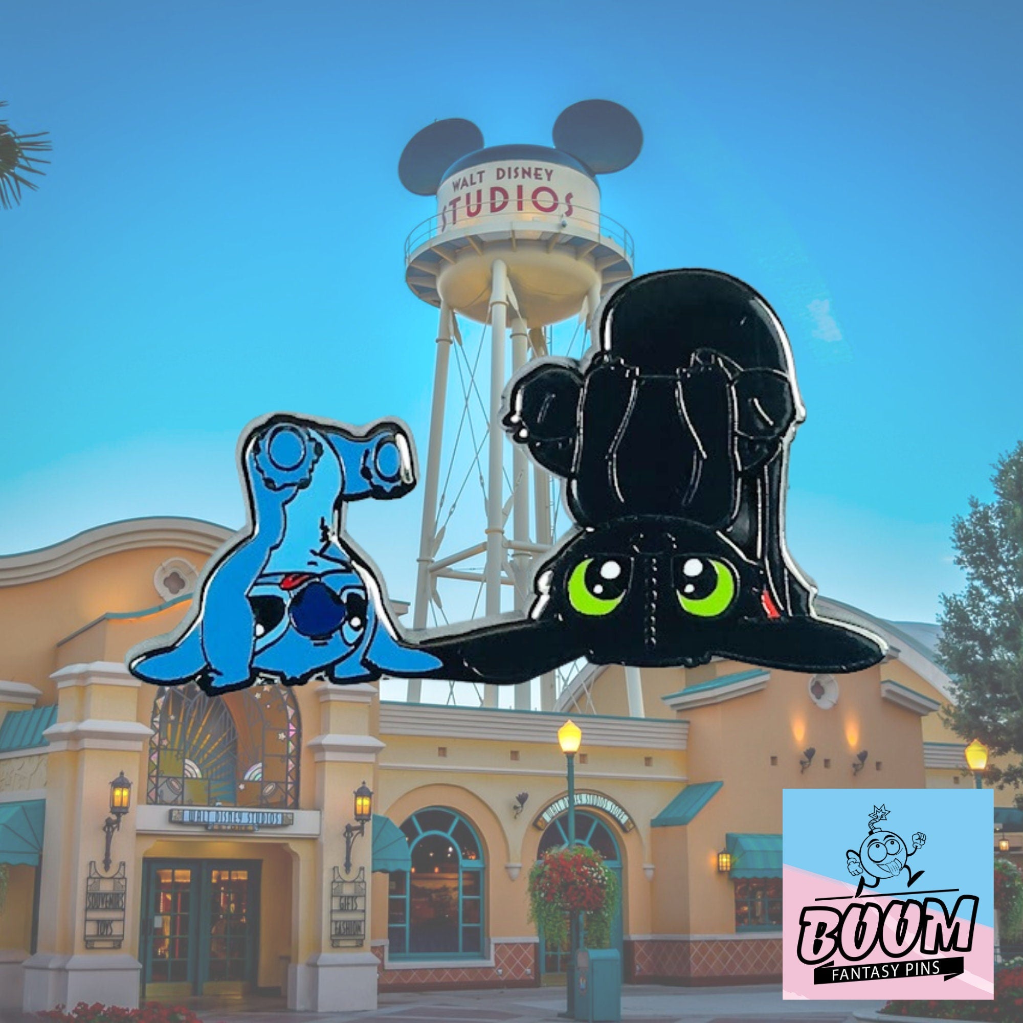 Pin – Experimento 626 Stitch de Lilo y Stitch y Desdentao de Cómo entrenar a tu dragón – Disney Fantasy