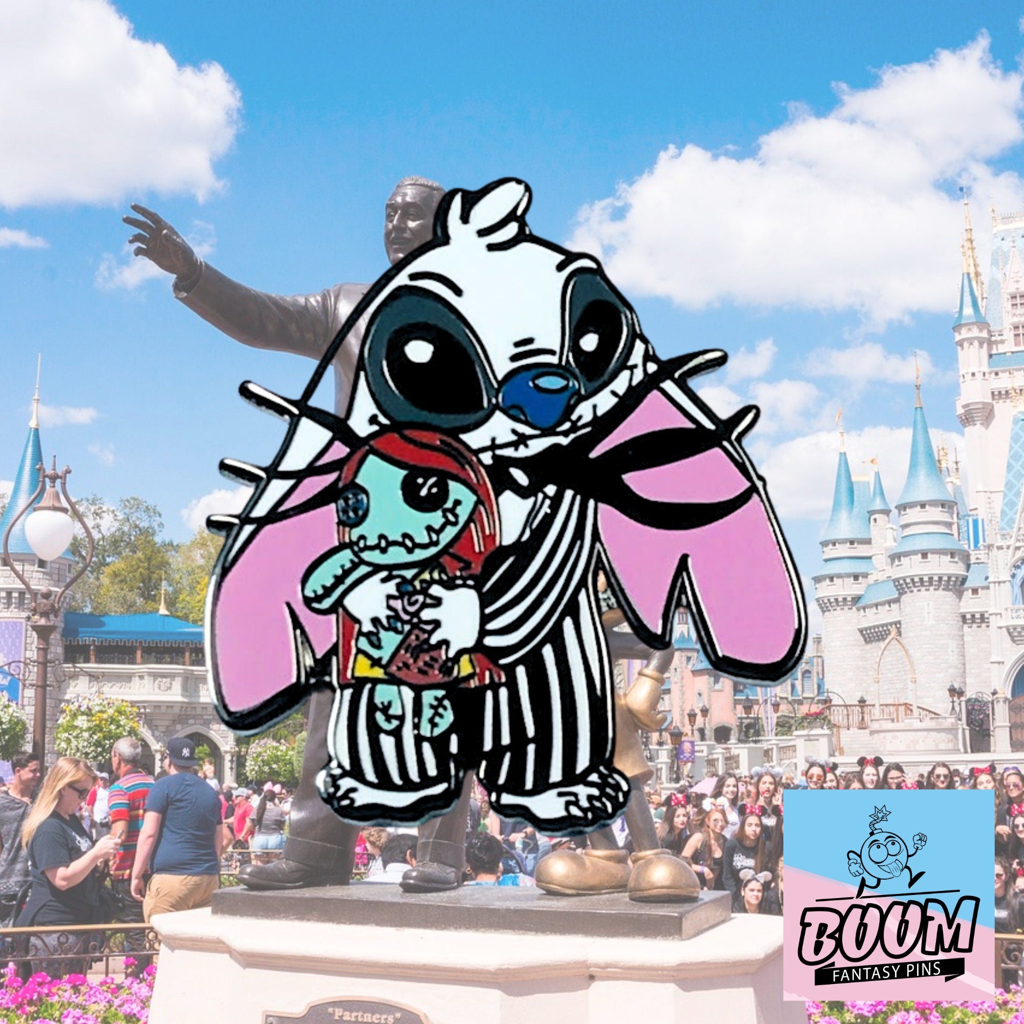 Pin – Stitch como Jack Skellington de Lilo &amp; Stitch y Pesadilla antes de Navidad – Disney Fantasy