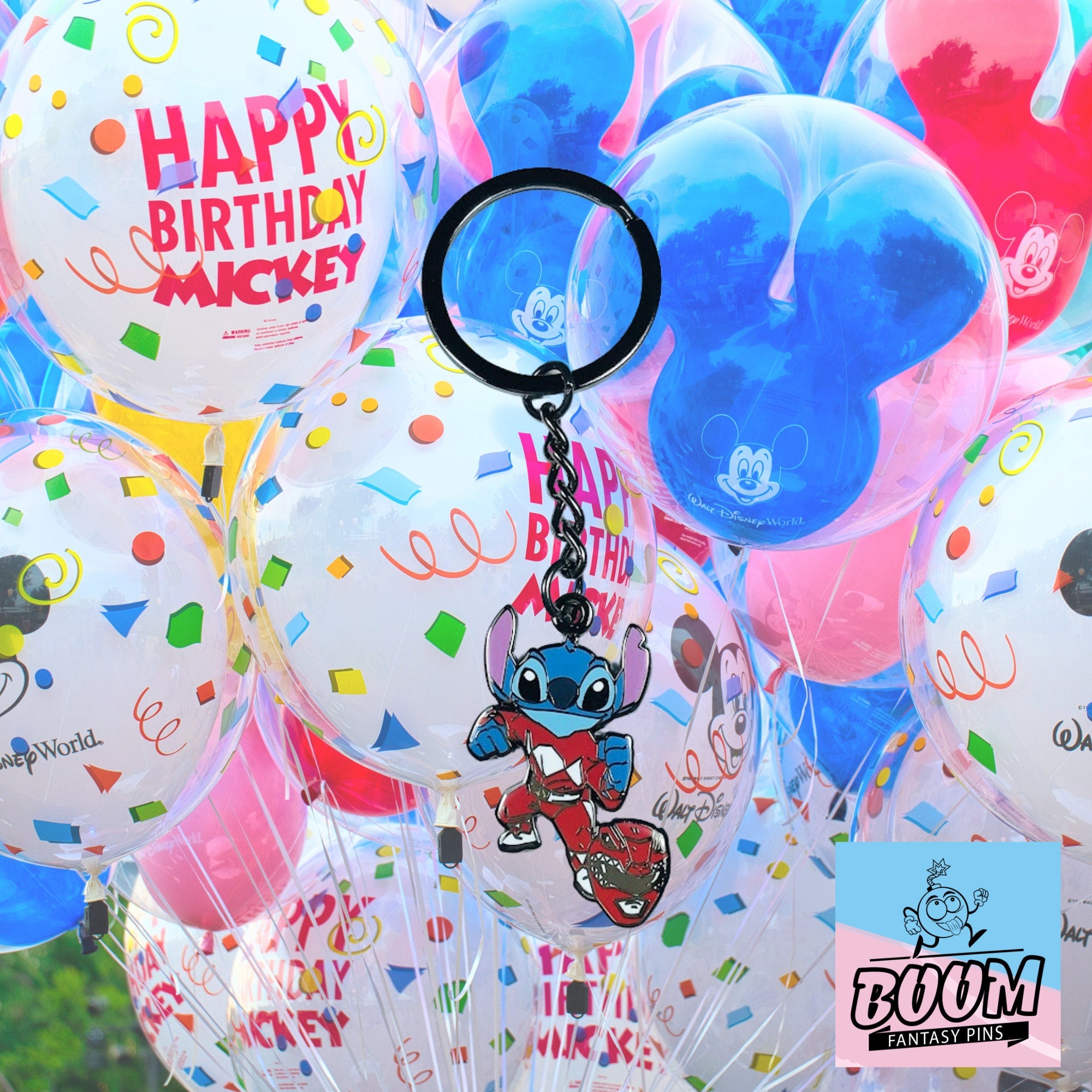 Llavero – Experimento 626 Stitch como Ranger Rojo de Lilo &amp; Stitch – Disney Fantasy