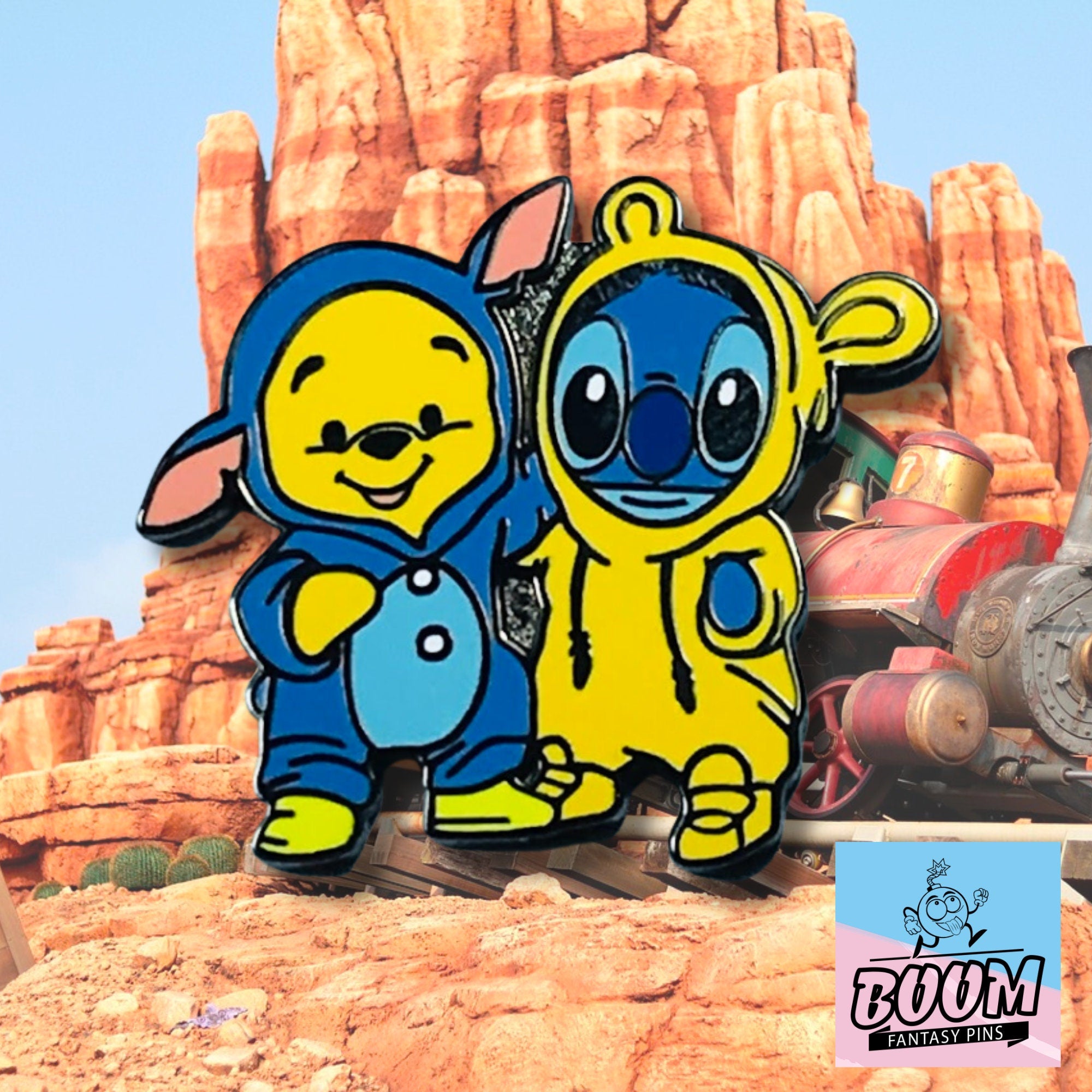 Pin – Stitch de Lilo &amp; Stitch y Winnie the Pooh de Winnie the Pooh – Disney Fantasy