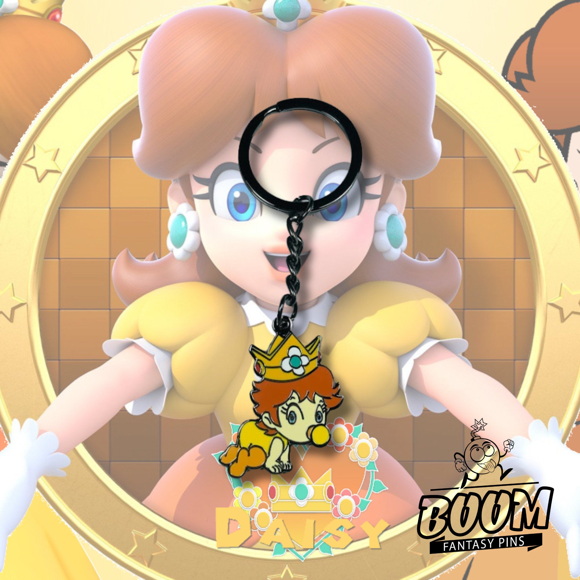 Keychain – Princess Daisy from Super Mario Bros – Disney Fantasy