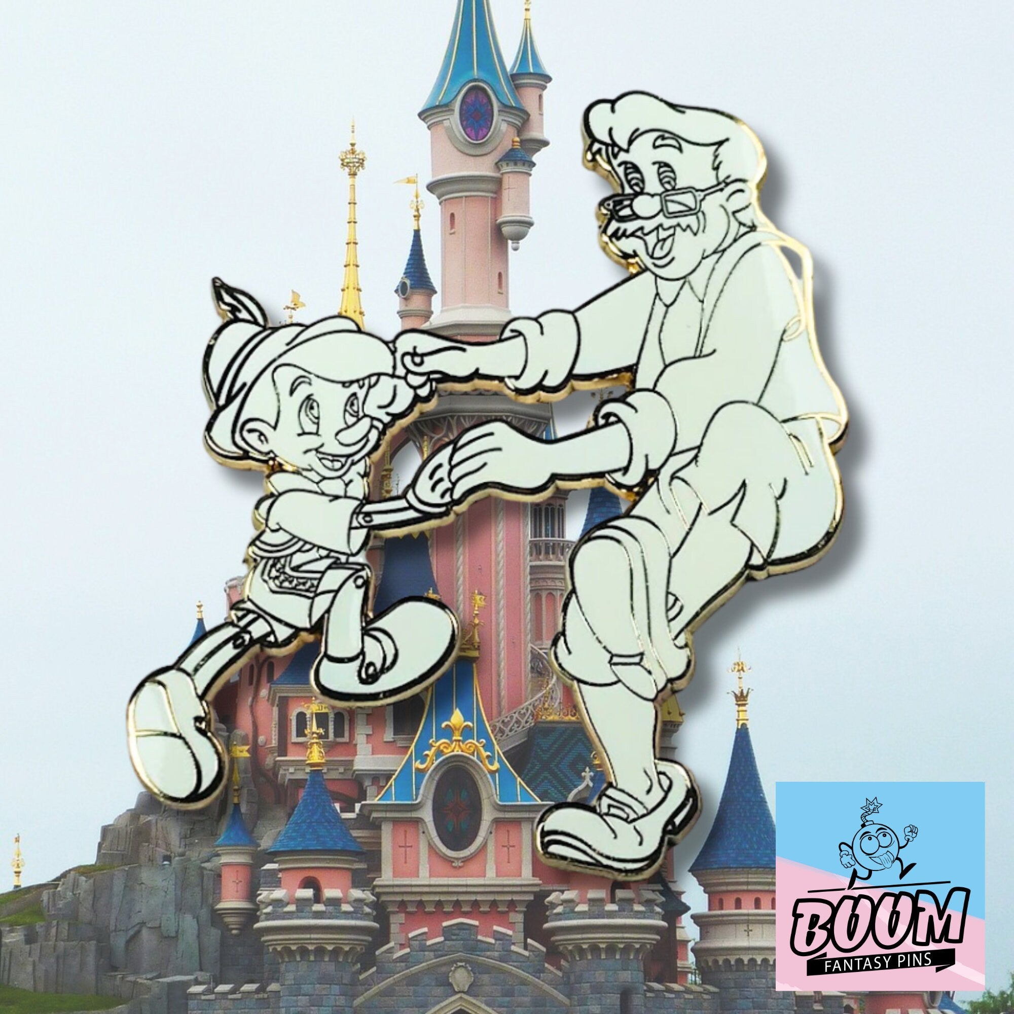 Ensemble de broches – Pinocchio et Geppetto de Pinocchio – Disney Fantasy