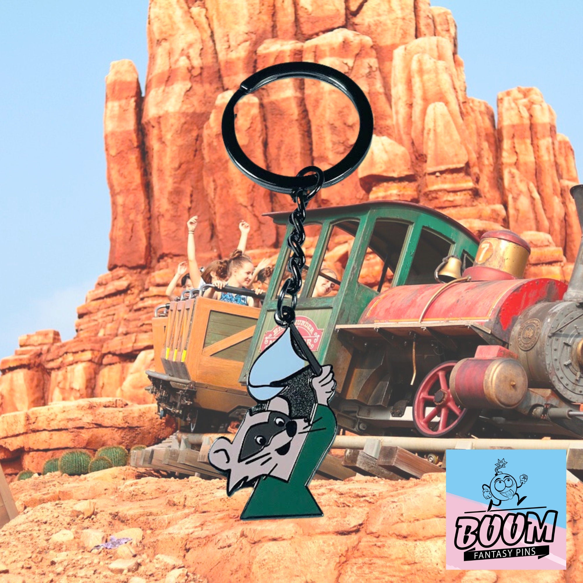 Llavero – Mapache Bandera Azul de Robin Hood – Disney Fantasy