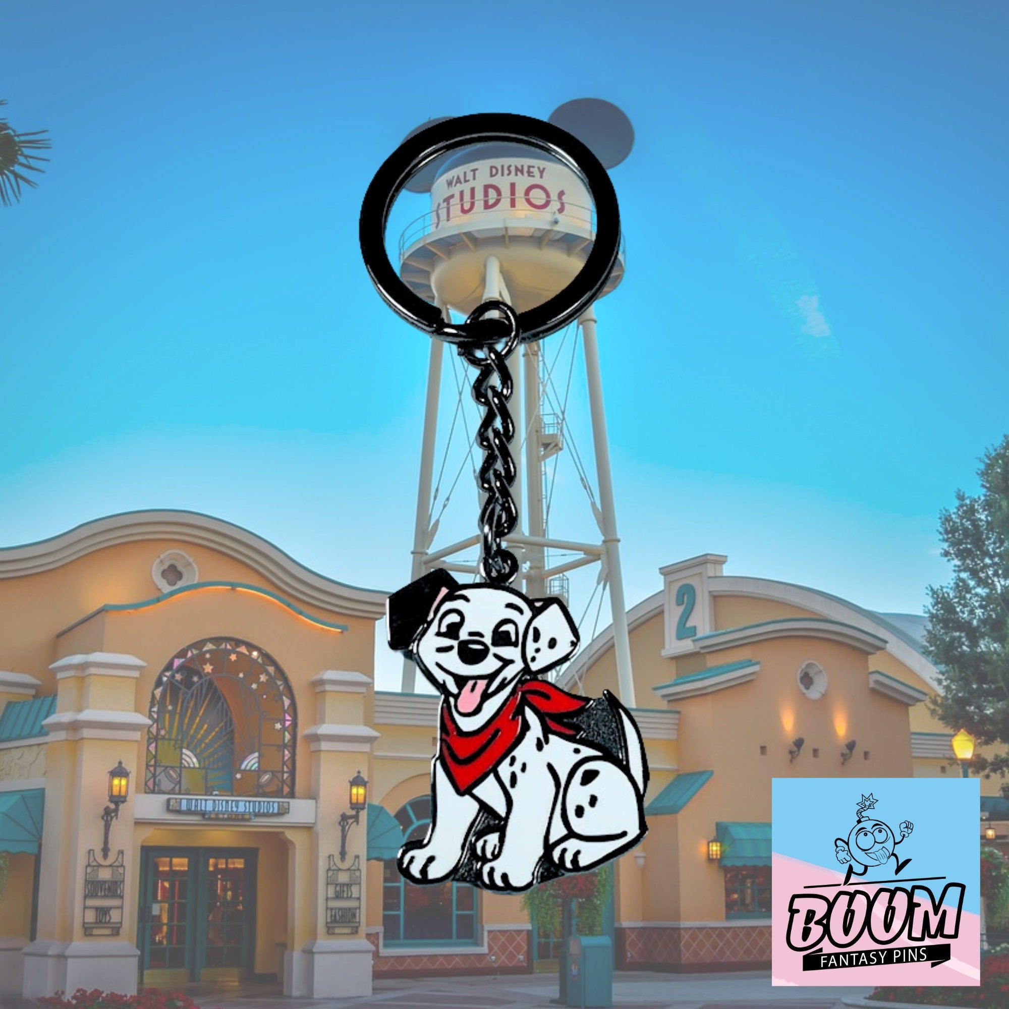 Porte-clés – Chiot dalmatien rouge des 101 Dalmatiens – Disney Fantasy