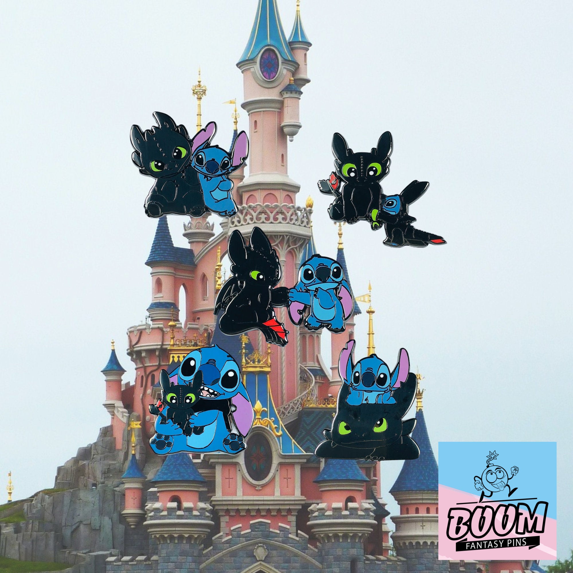 Pin – Stitch y Desdentao de Lilo y Stitch – Disney Fantasy