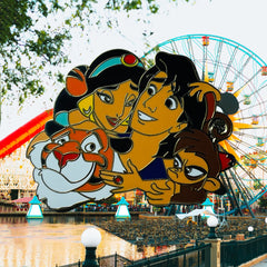 Pin's – Aladdin, Jasmine, Abu et Rajah du film Aladdin – Disney Fantasy