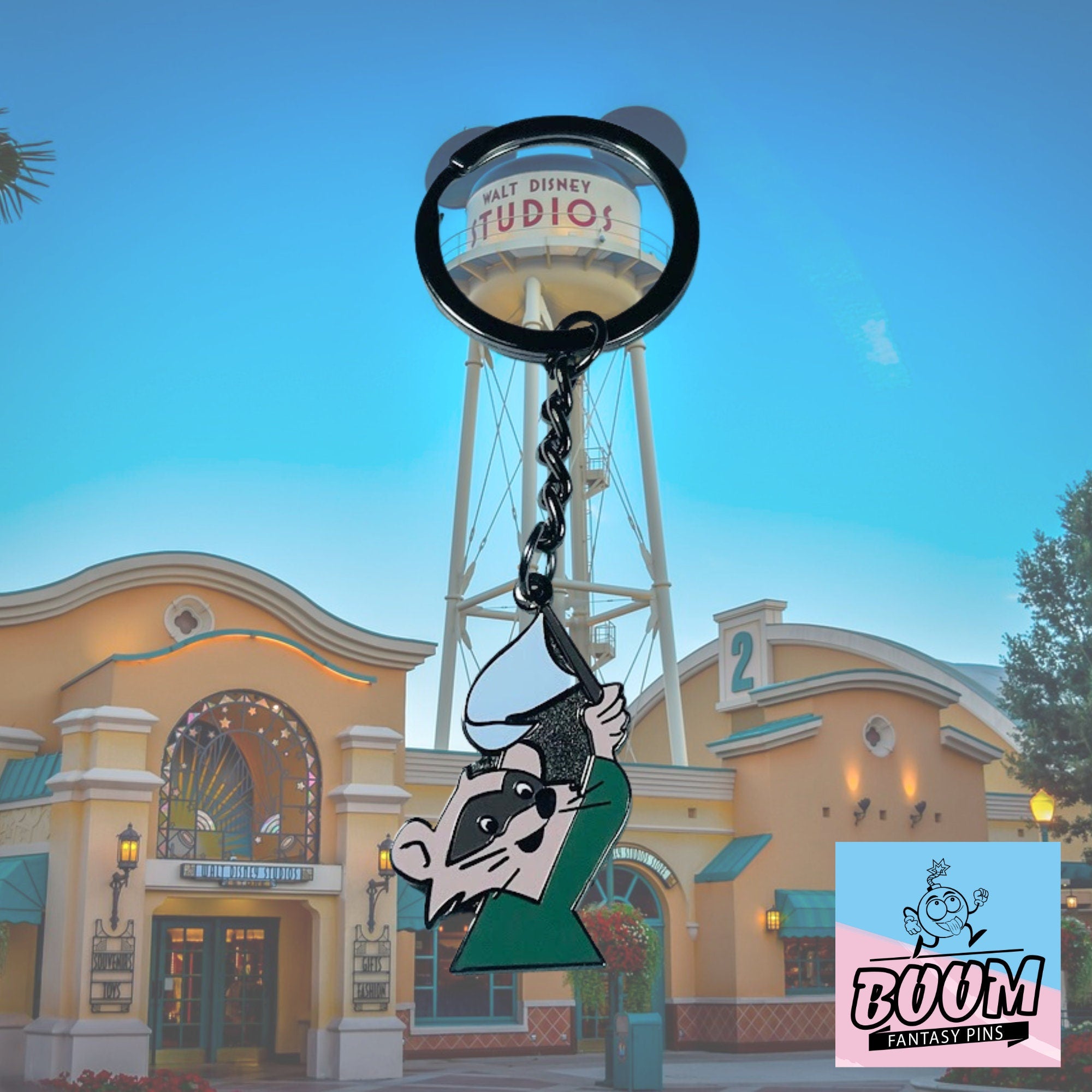 Llavero – Mapache Bandera Azul de Robin Hood – Disney Fantasy