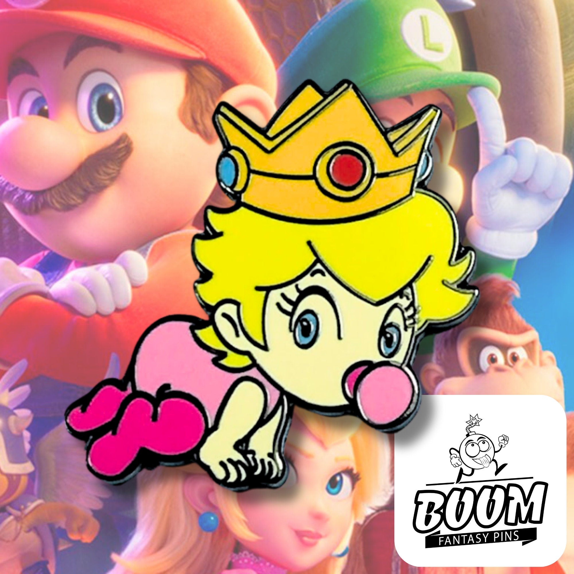 Pin – Princesa Peach de Mario Bros. Reino Champiñón – Disney Fantasy