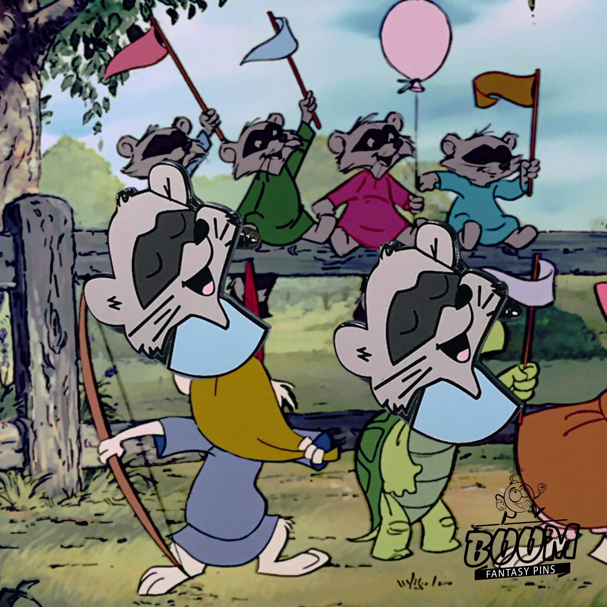 Cufflinks – Blue Raccoon from Robin Hood – Disney Fantasy