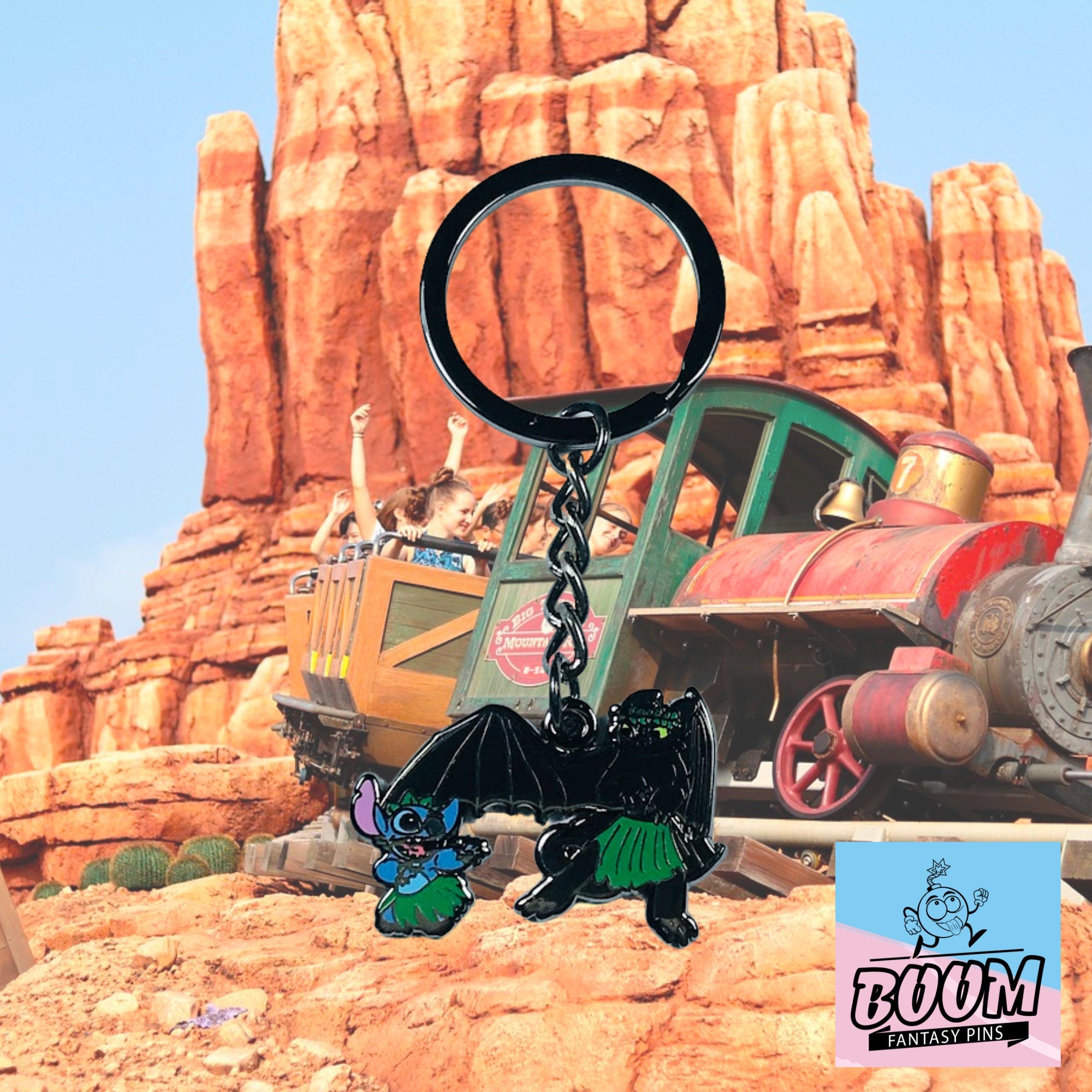 Llavero – Experimento 626 Stitch de Lilo &amp; Stitch y Desdentao de Cómo entrenar a tu dragón – Disney Fantasy