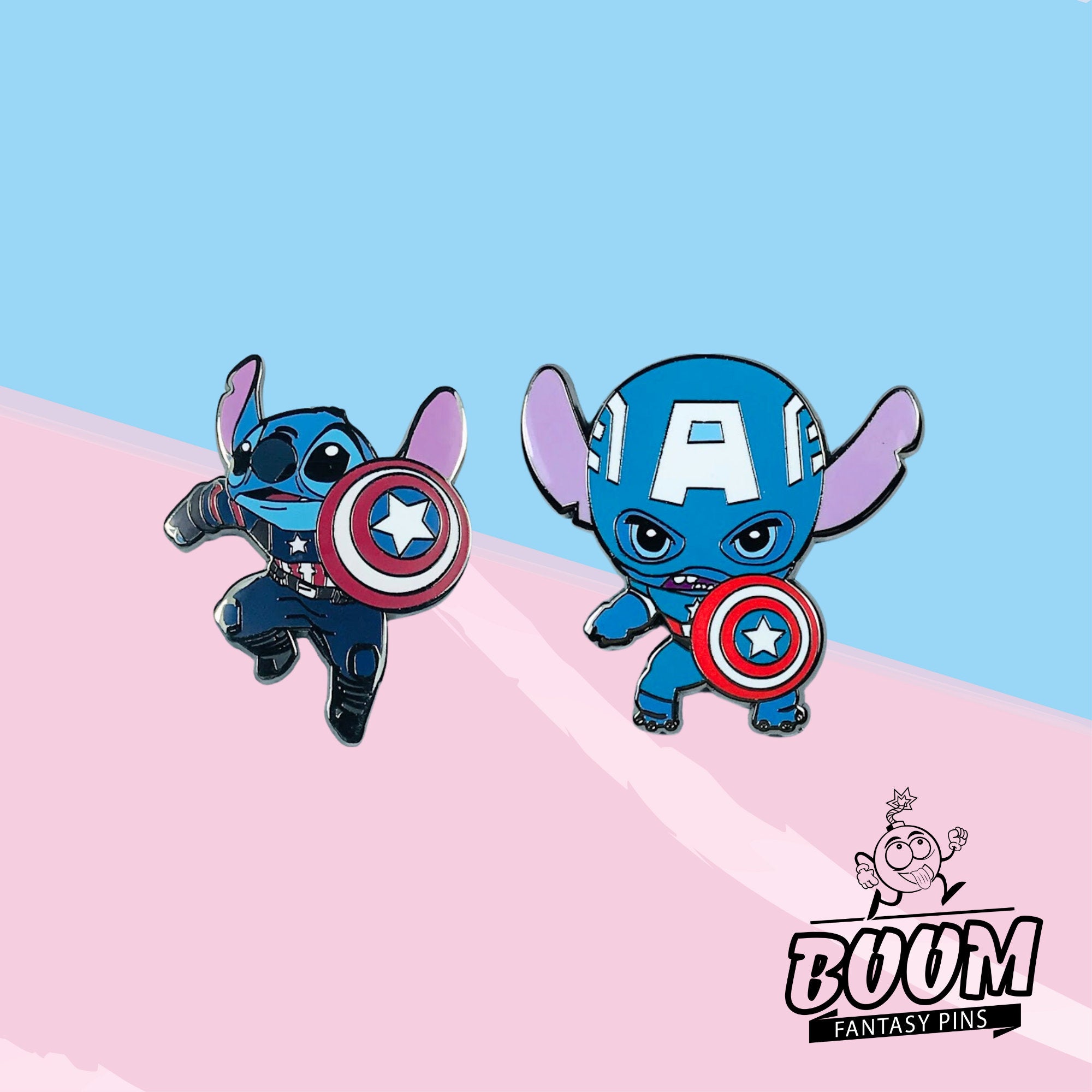 Pin – Stitch como el Capitán América de Lilo &amp; Stitch – Disney Fantasy