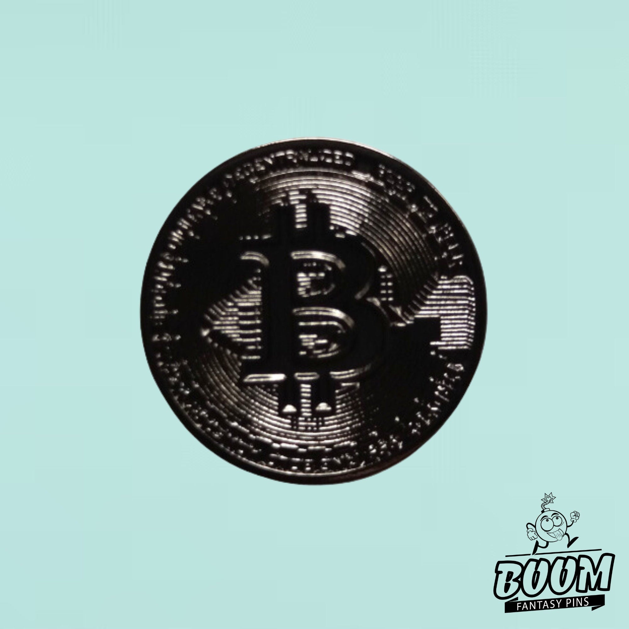 Pin: Símbolo de Bitcoin del Protocolo de Criptomonedas – Tecnología Blockchain