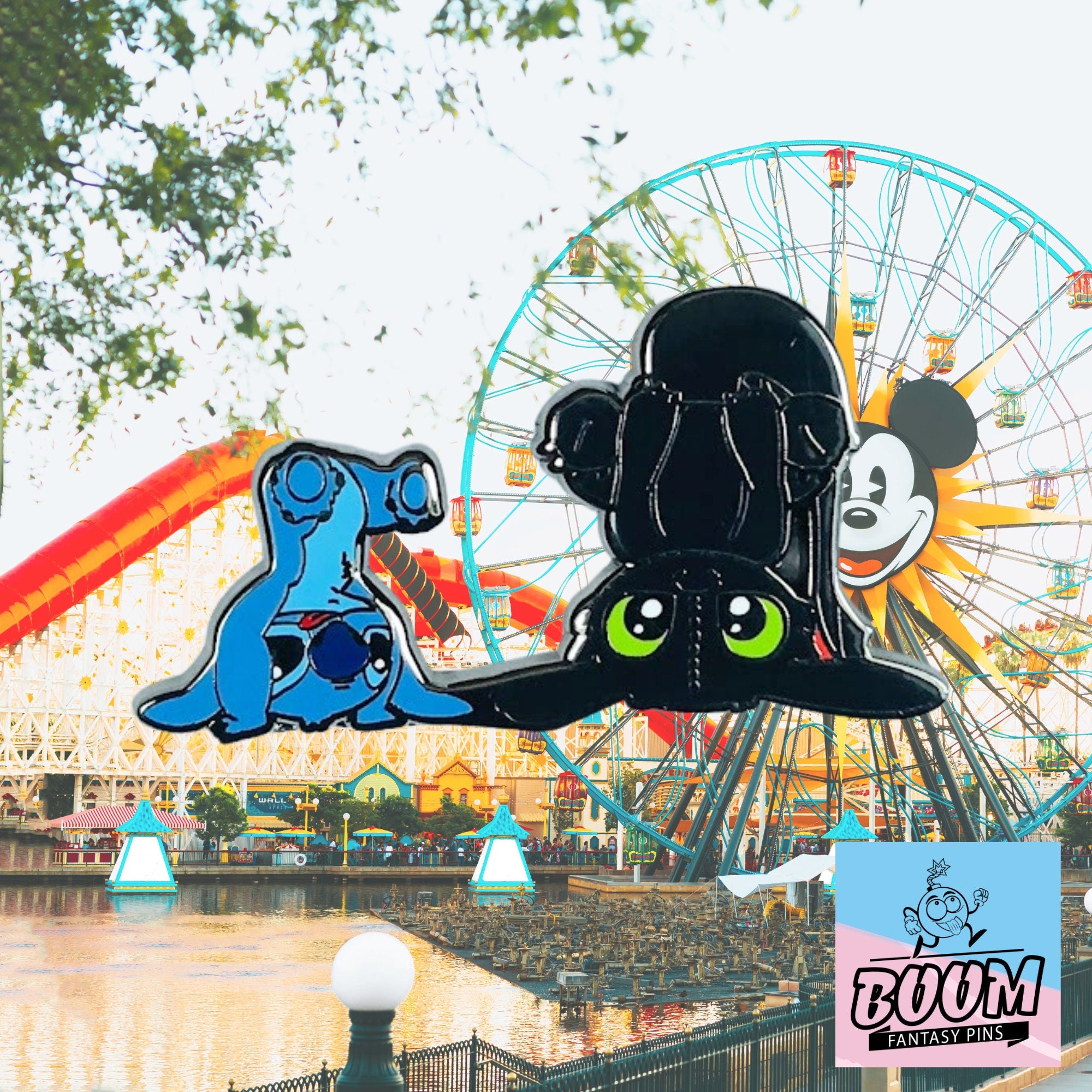 Pin – Experimento 626 Stitch de Lilo y Stitch y Desdentao de Cómo entrenar a tu dragón – Disney Fantasy