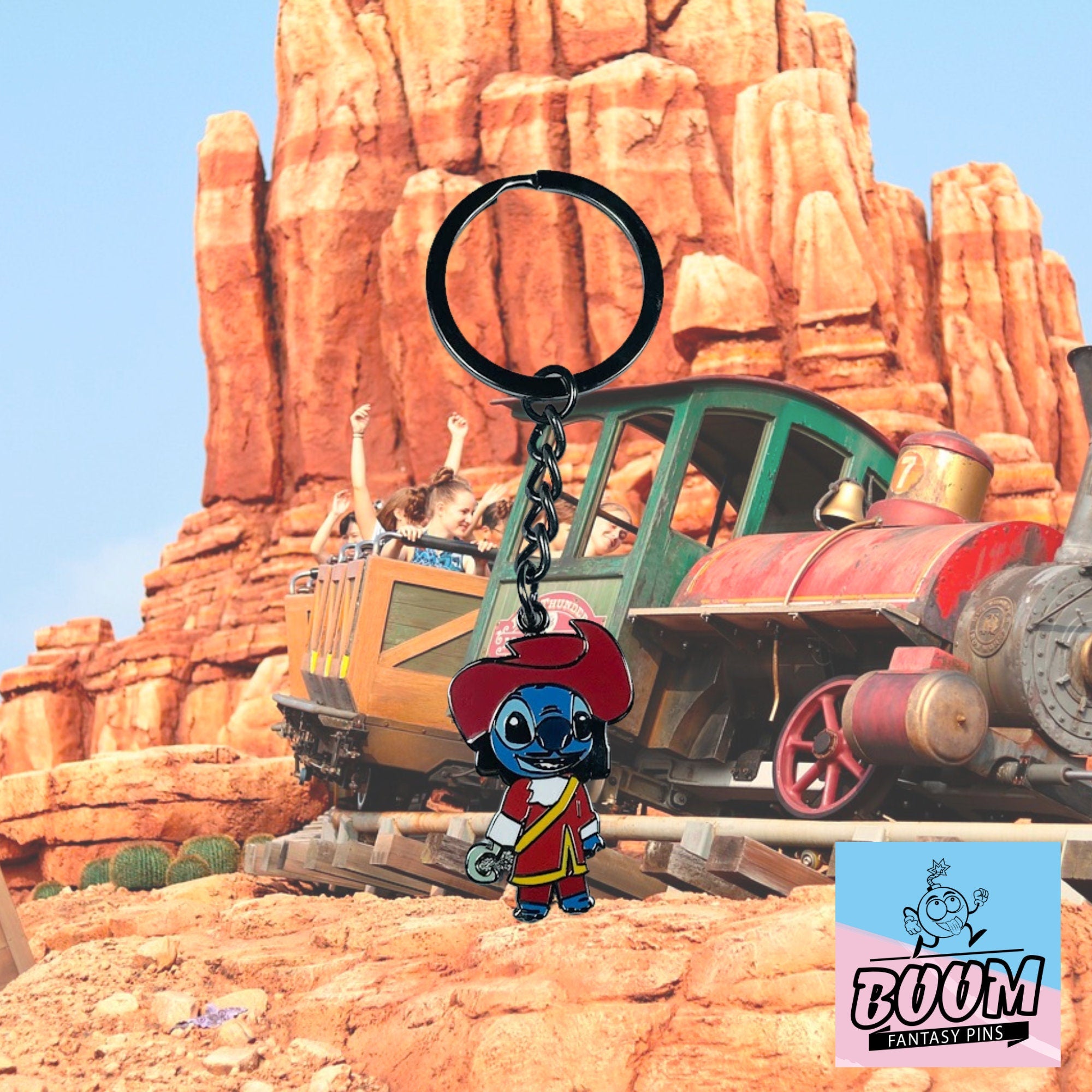 Llavero – Experimento 626 Stitch como el Capitán Garfio de Lilo &amp; Stitch Disney Fantasy