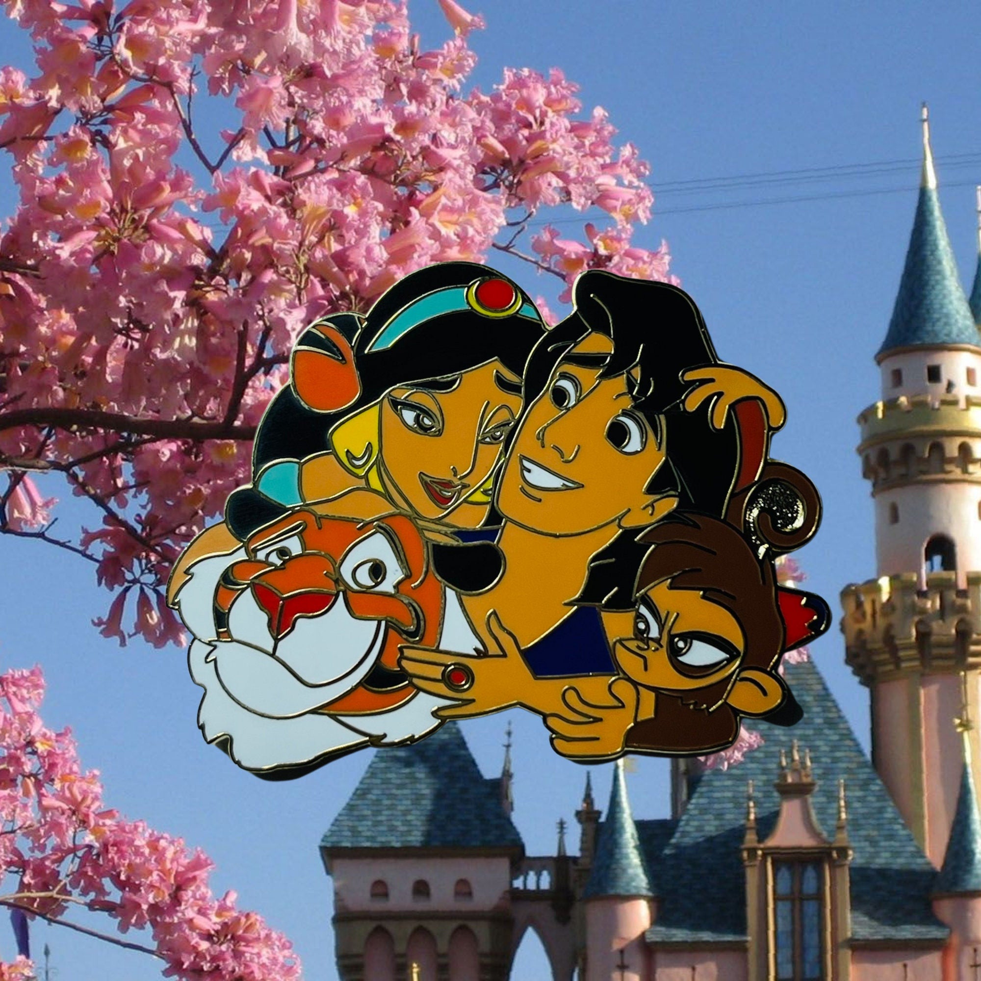 Pin – Princesa Jasmine Abu y Rajah de Aladdin – Disney Fantasy