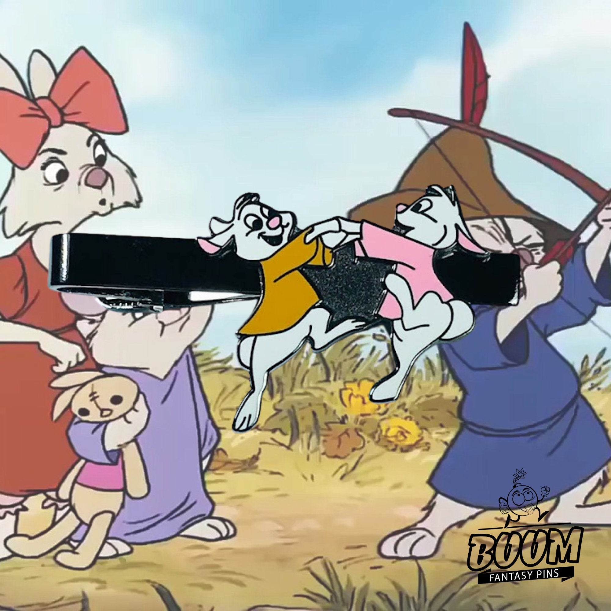 Pinza de corbata – Skippy Yellow y Sis Bunny de Robin Hood – Disney Fantasy