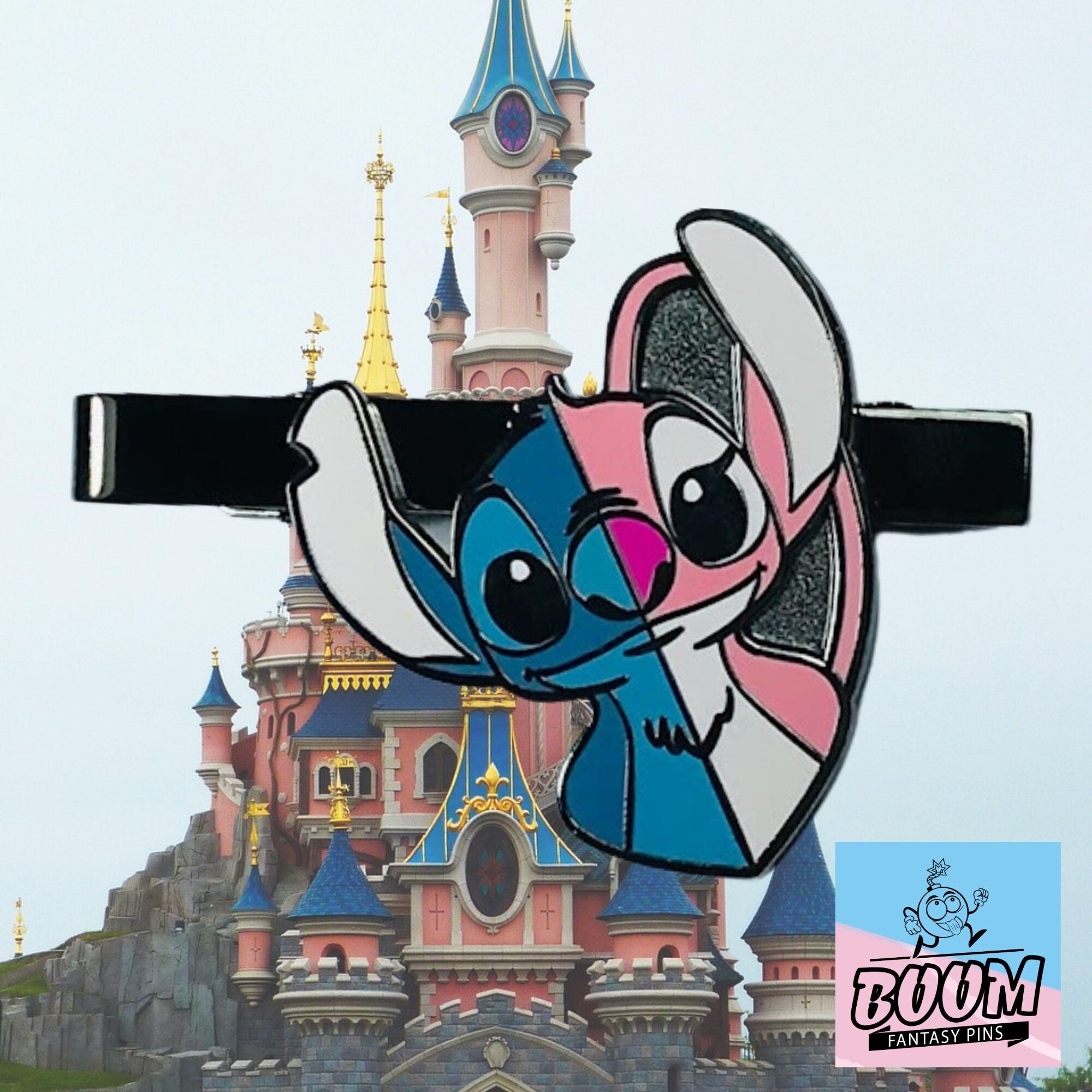 Tie Clip – Stitch and Angel from Lilo & Stitch – Disney Fantasy
