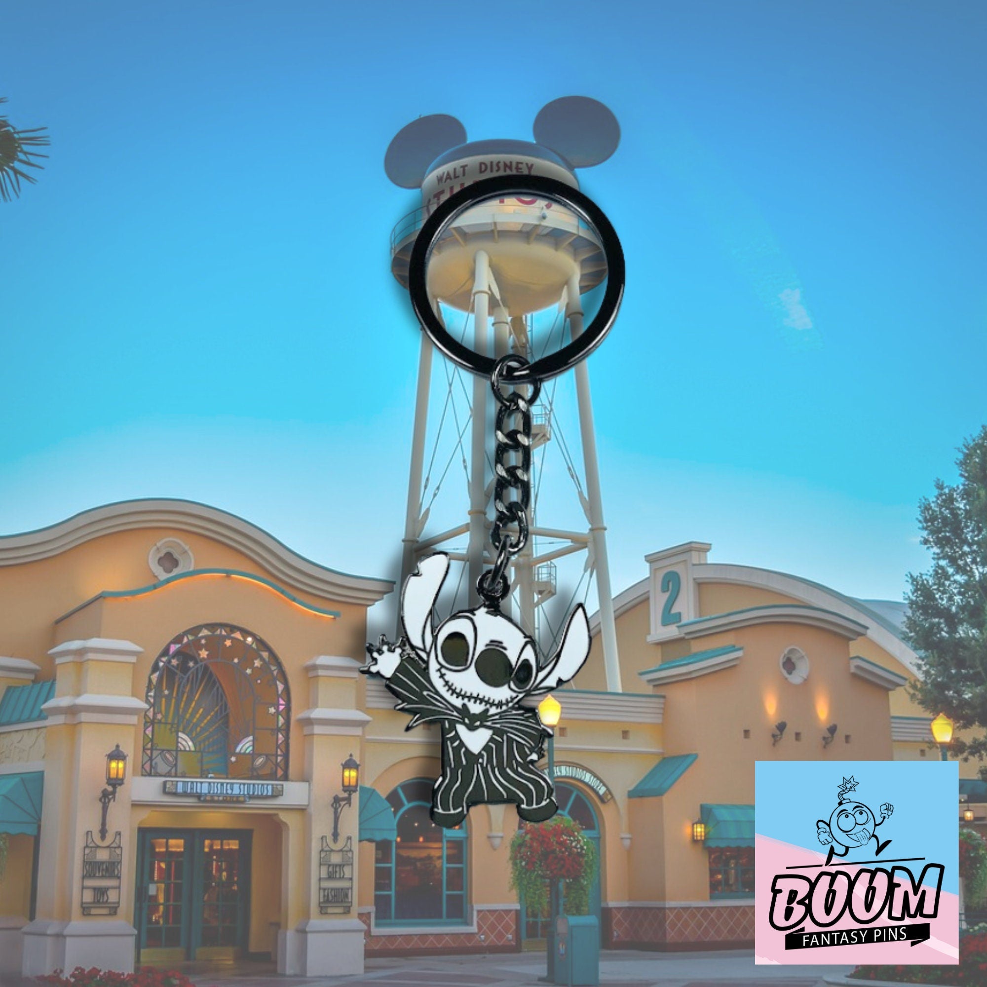 Stitch keychain, Nightmare Before Christmas, Disney fantasy keychains, Stitch as Jack Skellington, keychain, Halloween Limited Edition