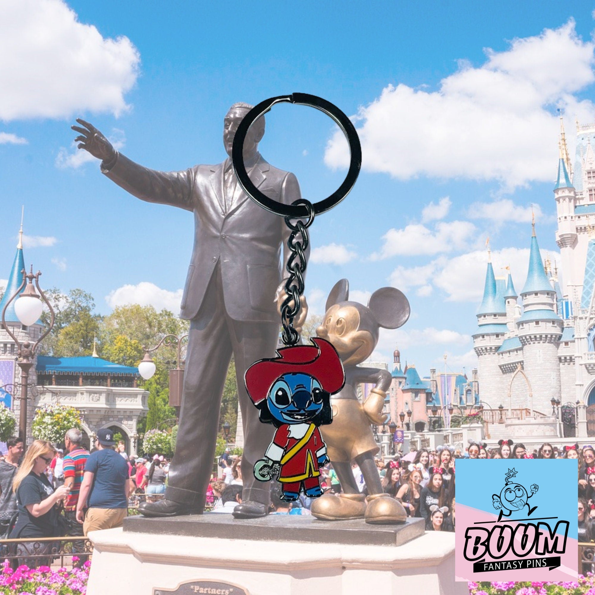 Llavero – Experimento 626 Stitch como el Capitán Garfio de Lilo &amp; Stitch Disney Fantasy