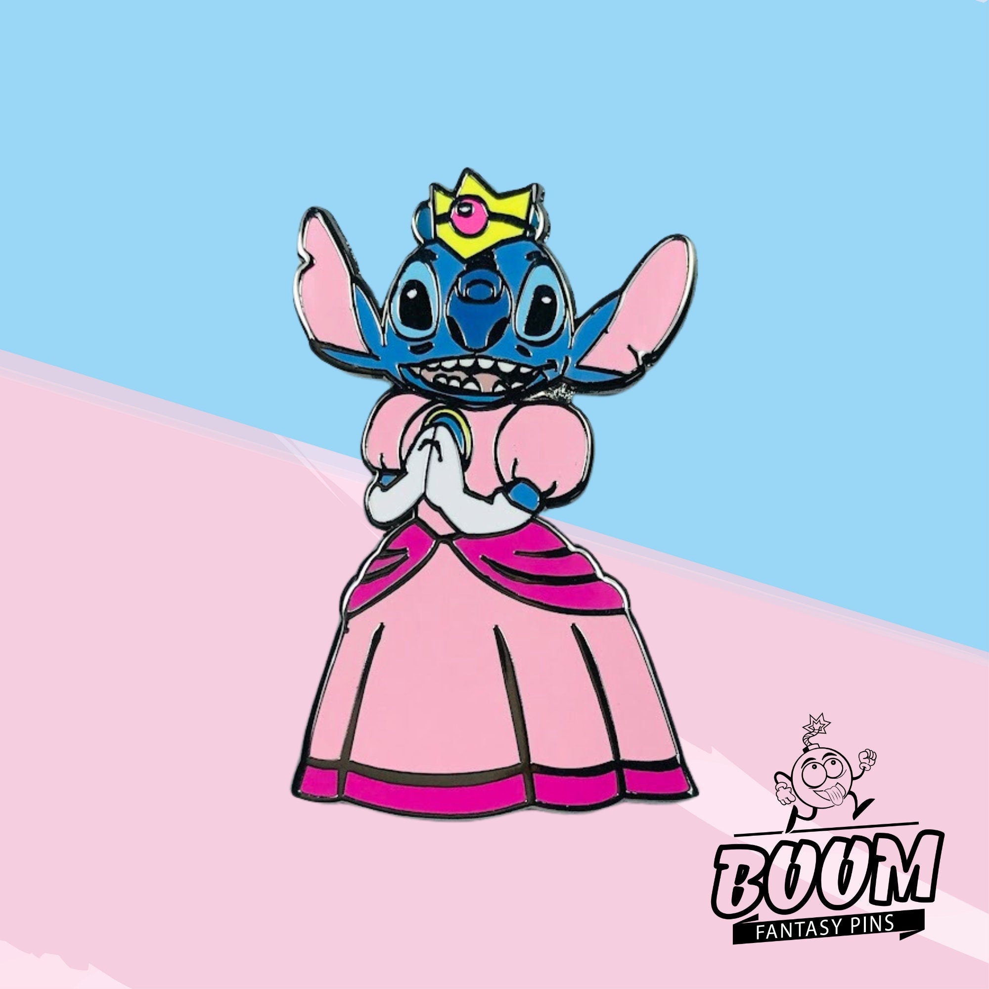 Pin – Stitch como la Princesa Peach de Lilo y Stitch – Disney Fantasy
