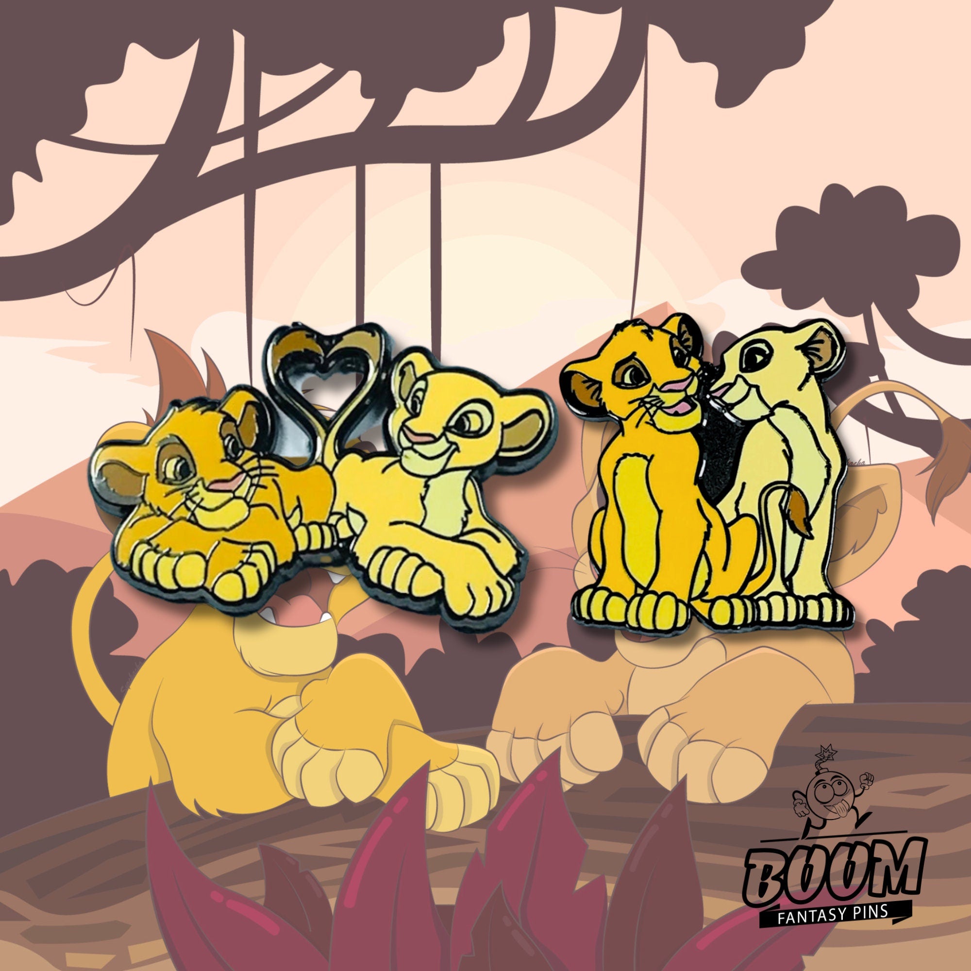 Pin – Simba y Nala de El Rey León – Disney Fantasy