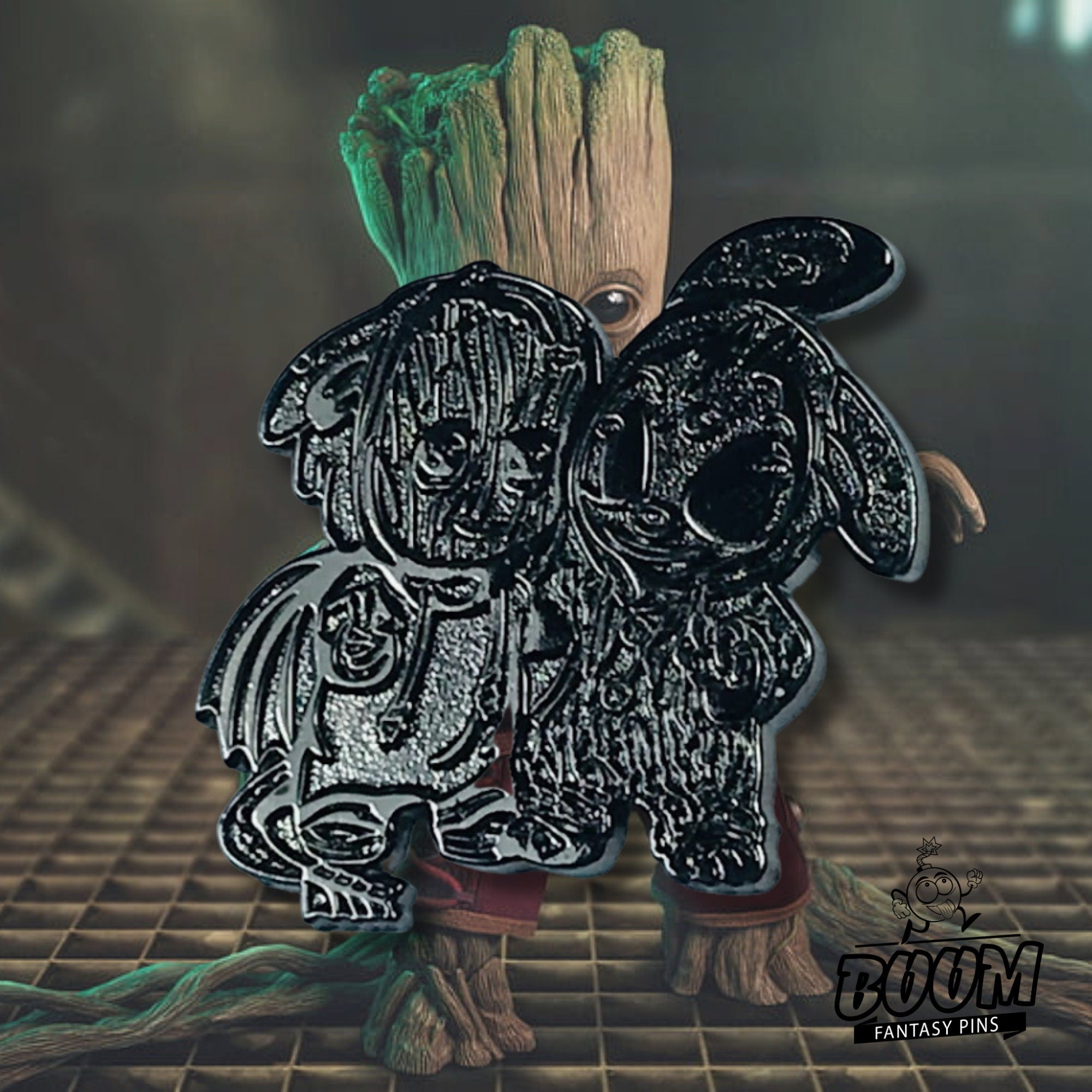 Pin's – Groot des Gardiens de la Galaxie et Stitch de Lilo &amp; Stitch – Disney Fantasy