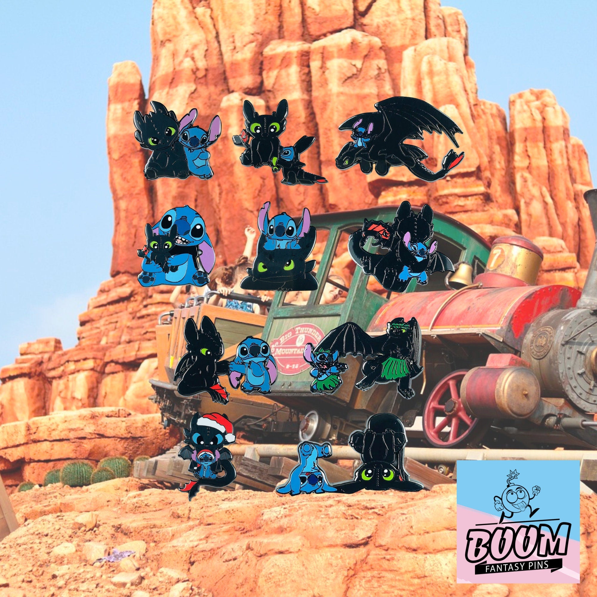 Pin – Experimento 626 Stitch de Lilo &amp; Stitch y Desdentao de Cómo entrenar a tu dragón – Disney Fantasy