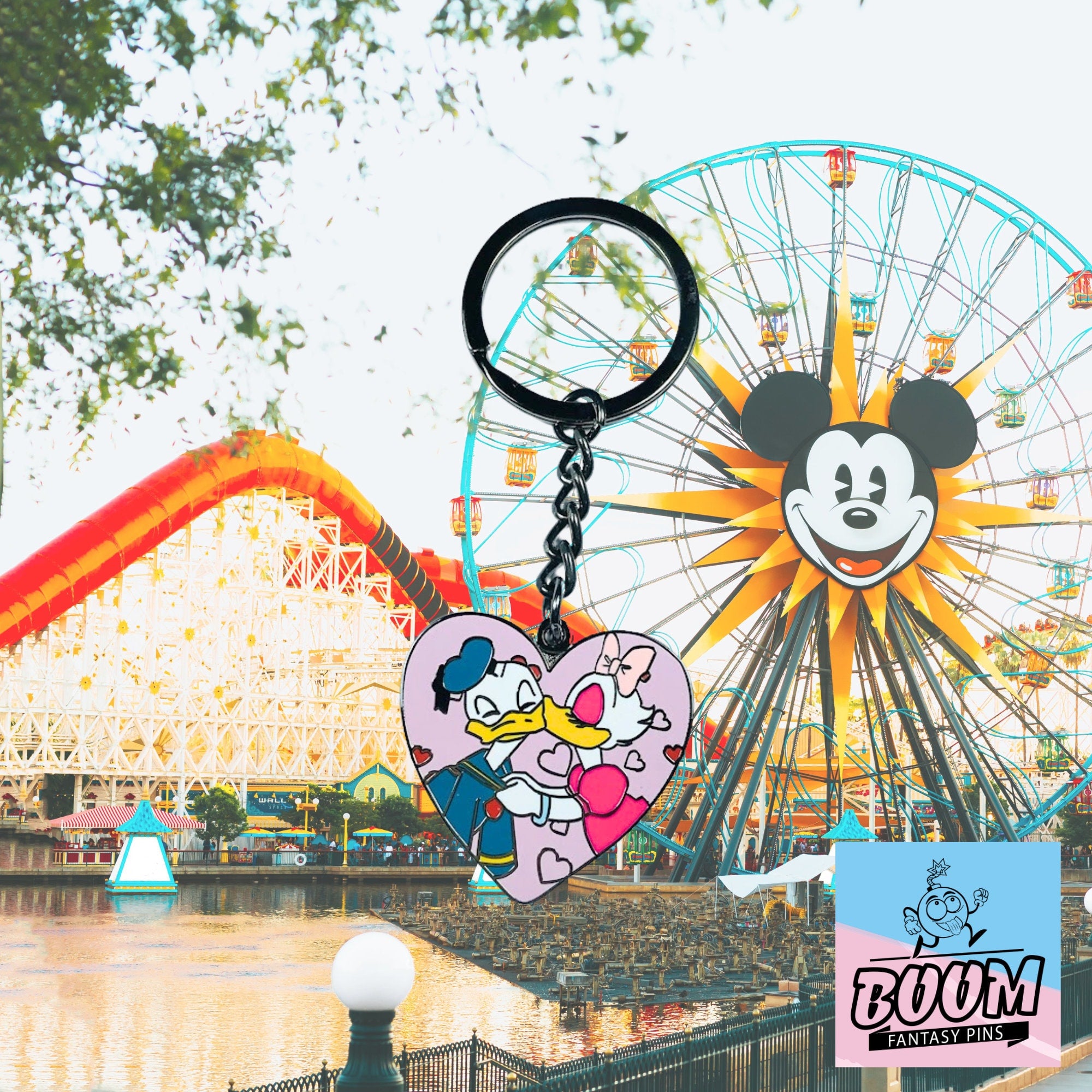 Porte-clés – Donald et Daisy Duck du film « Monsieur Duck sort » – Disney Fantasy