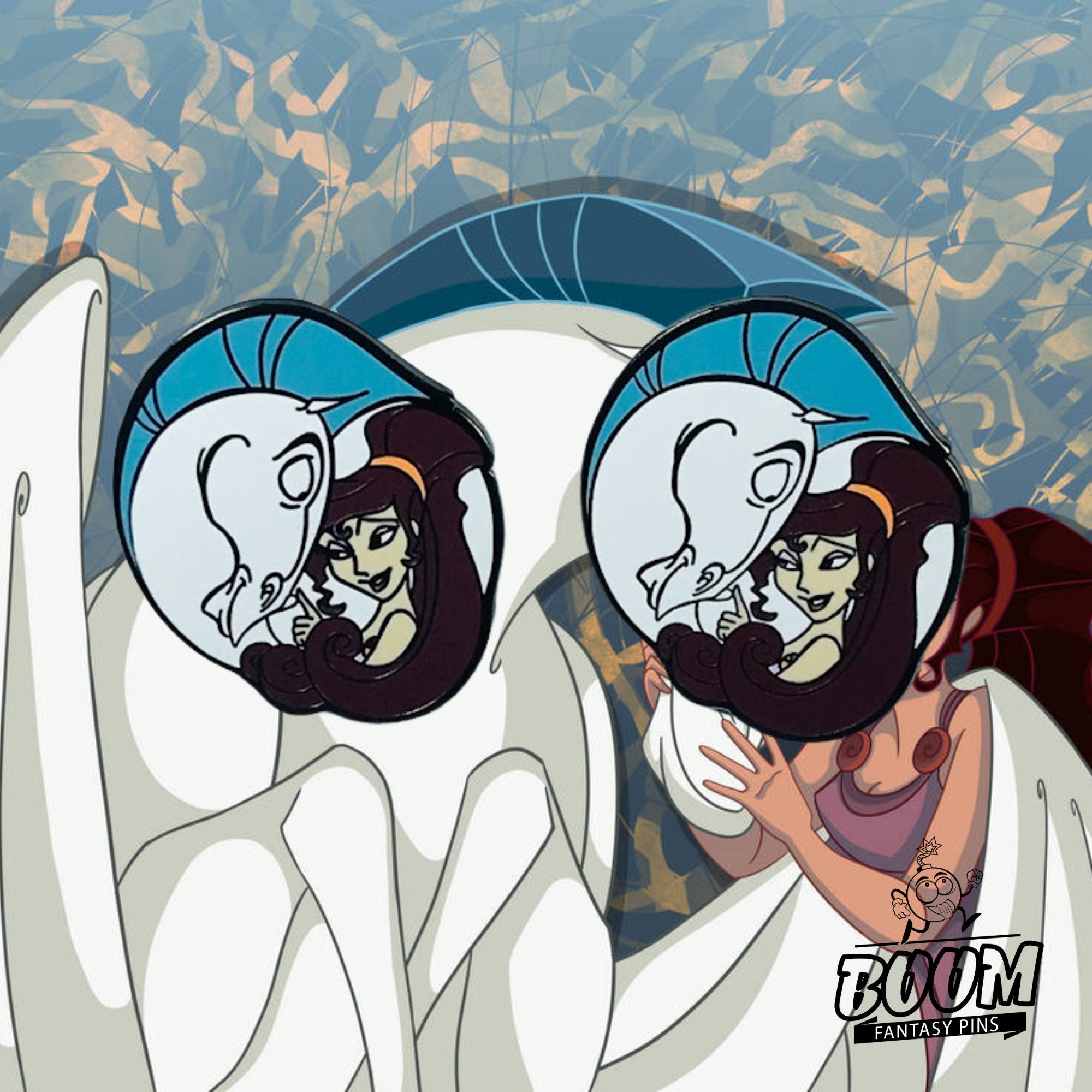 Boutons de manchette – Mégara et Pégase d'Hercule – Disney Fantasy