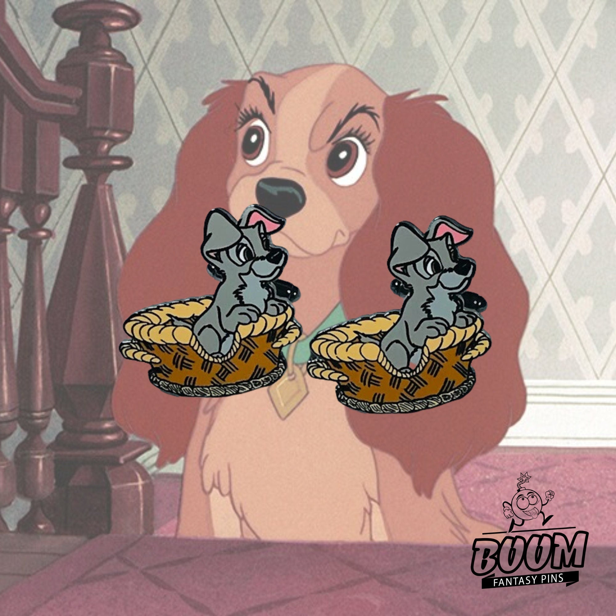 Boutons de manchette – Clochard de La Belle et le Clochard – Disney Fantasy