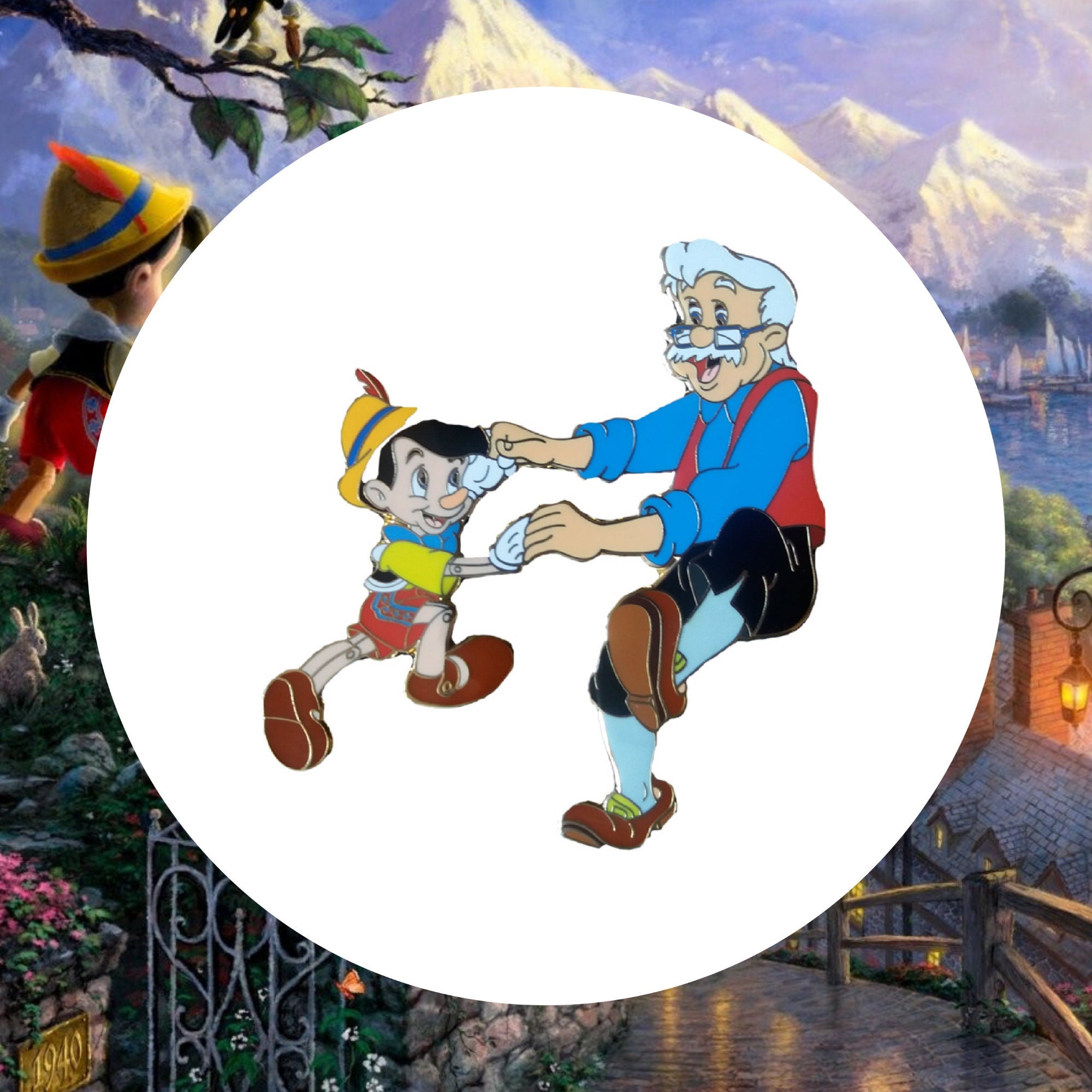 Pin's – Pinocchio et Geppetto de Pinocchio – Disney Fantasy