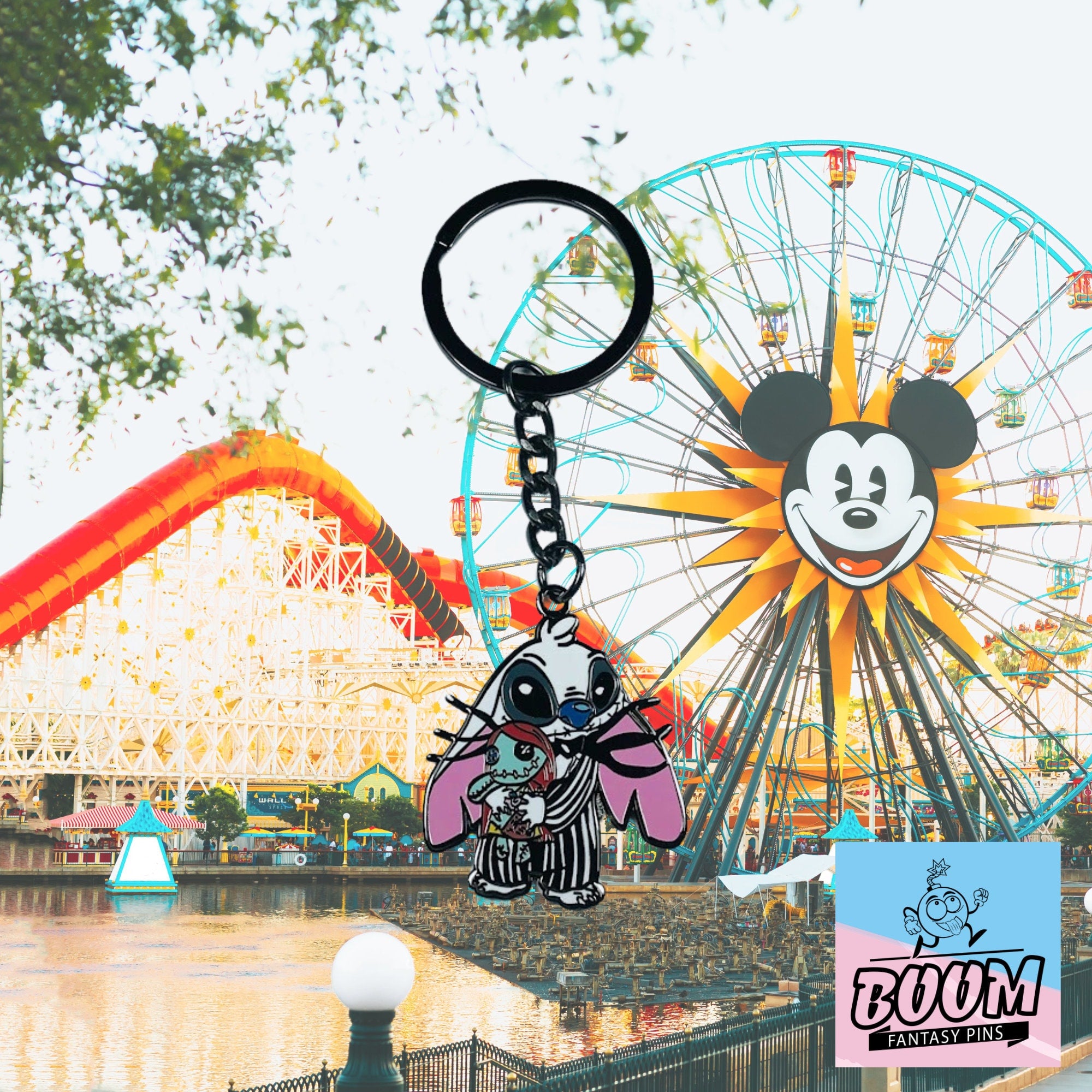 Keychain – Stitch from Lilo & Stitch and Jack Skellington from The Nightmare Before Christmas – Disney Fantasy