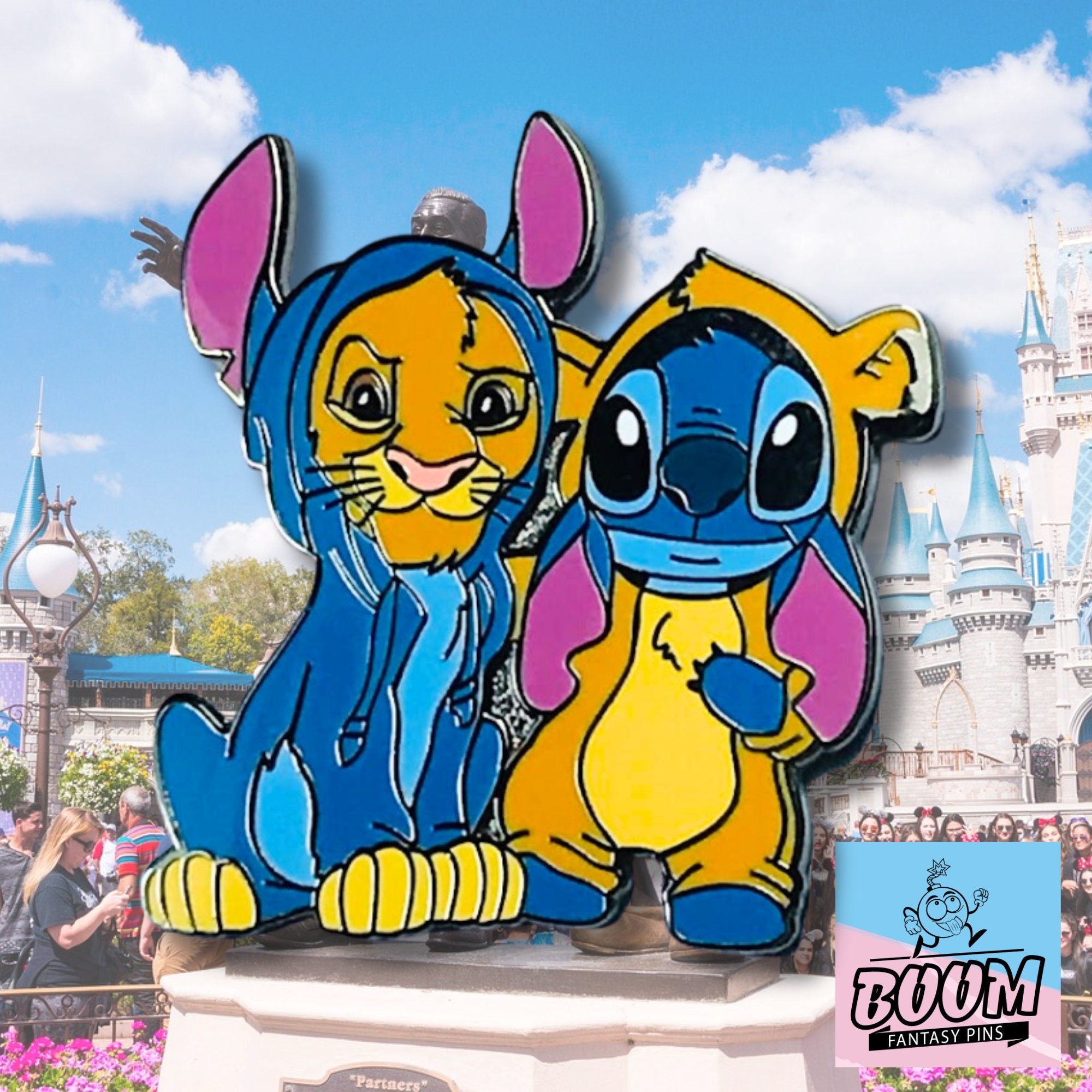 Pin – Simba de El Rey León y Stitch de Lilo &amp; Stitch – Disney Fantasy