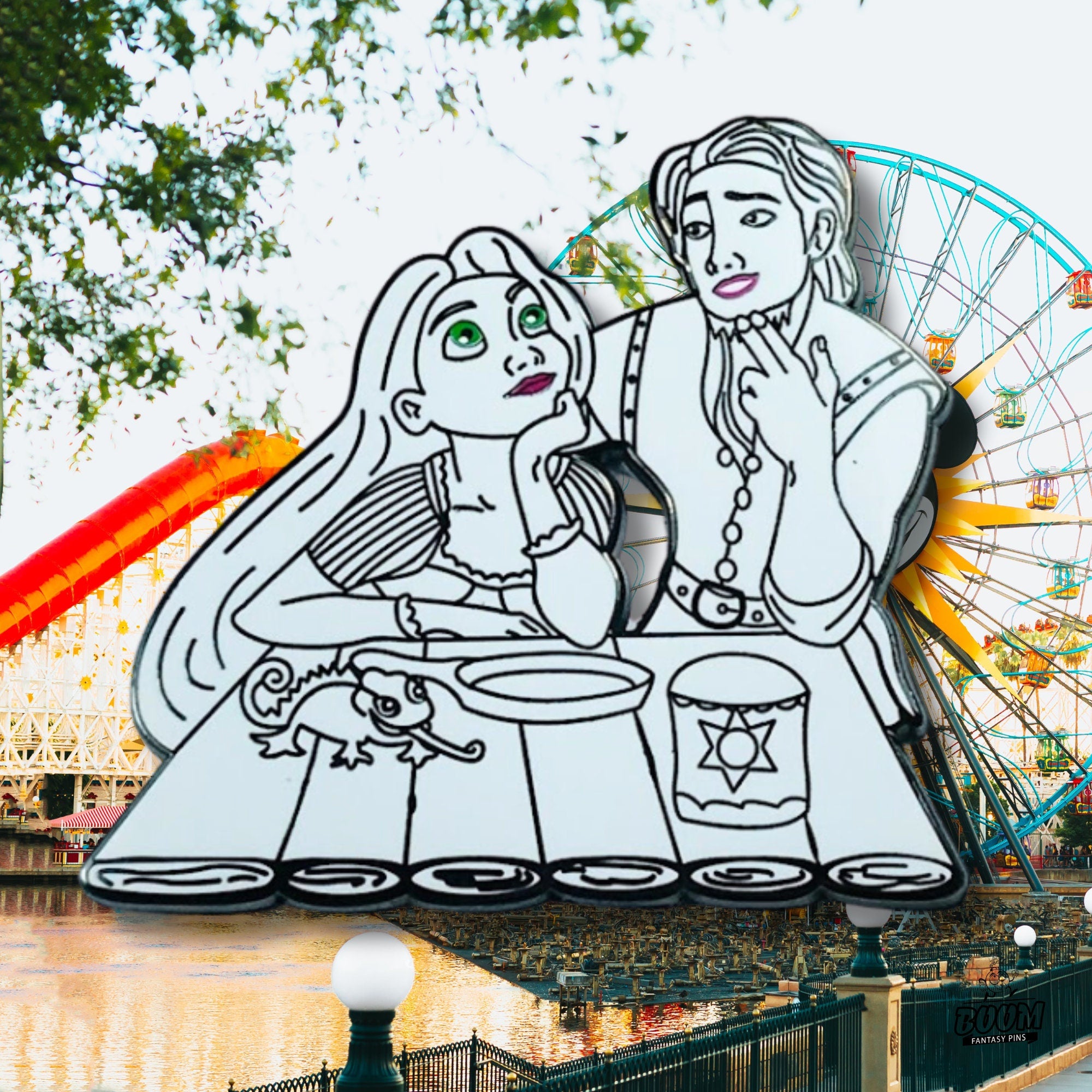 Pin's – Raiponce et Flynn Rider du film Raiponce – Disney Fantasy